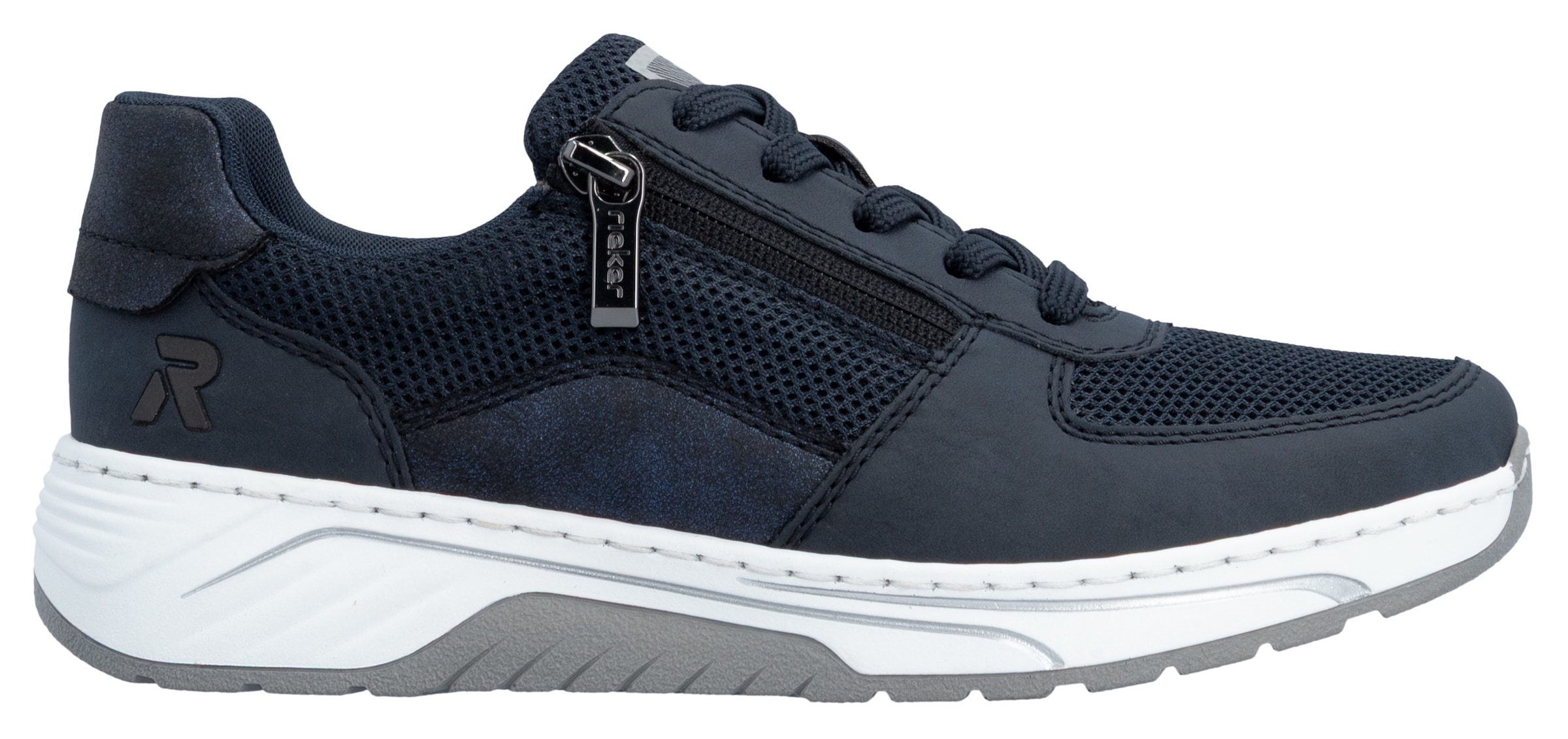 Rieker Sneaker  Schnürschuh, Halbschuh, Freizeitsneaker mit Reißverschluss