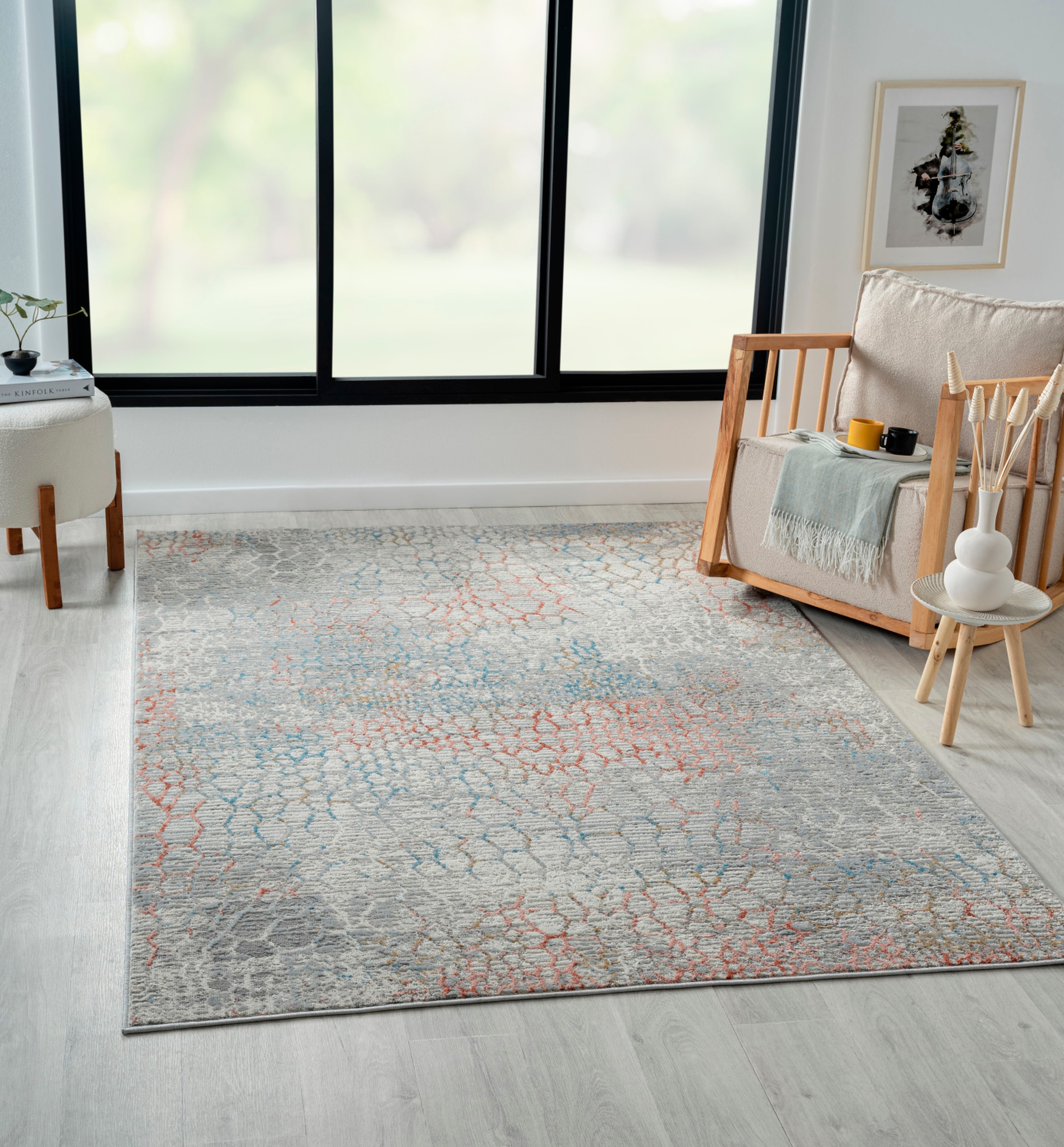Myflair Möbel & Accessoires Teppich »My Look«, rechteckig, 8 mm Höhe, Kurzflor, Ethno-Design, besonders weich durch Microfaser