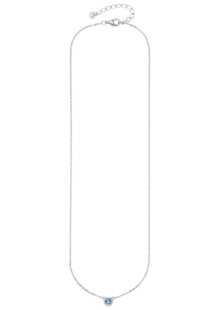 HECHTER PARIS Kette mit Anhänger »Schmuck Geschenk Silber 925 Halsschmuck Halskette Ankerkette Solitär«, mit Zirkonia (synth.)