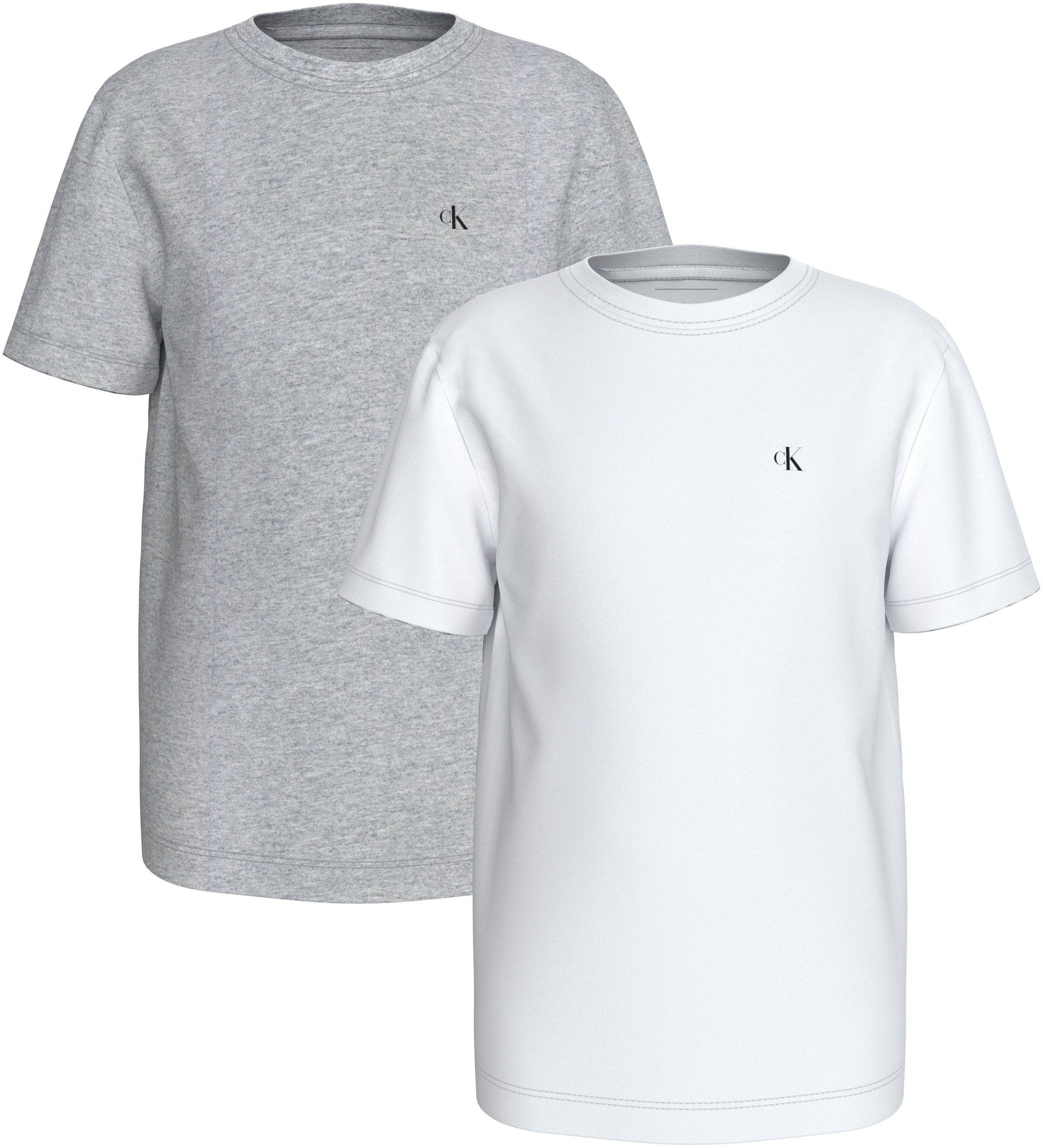 Calvin Klein Jeans T-Shirt »2-PACK MONOGRAM TOP«, (2 tlg.), für Kinder bis 16 Jahre mit Logoprägung