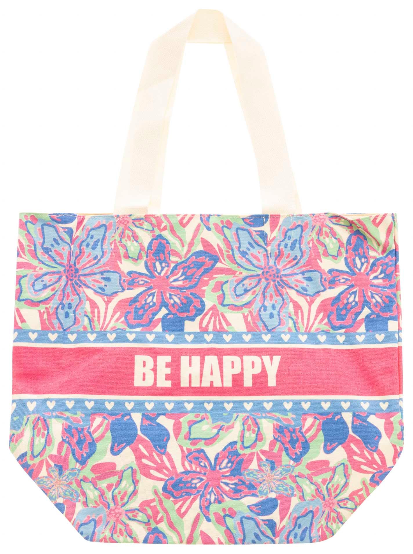 Zwillingsherz Tragetasche Stofftasche mit Henkel, bunter Mustermix