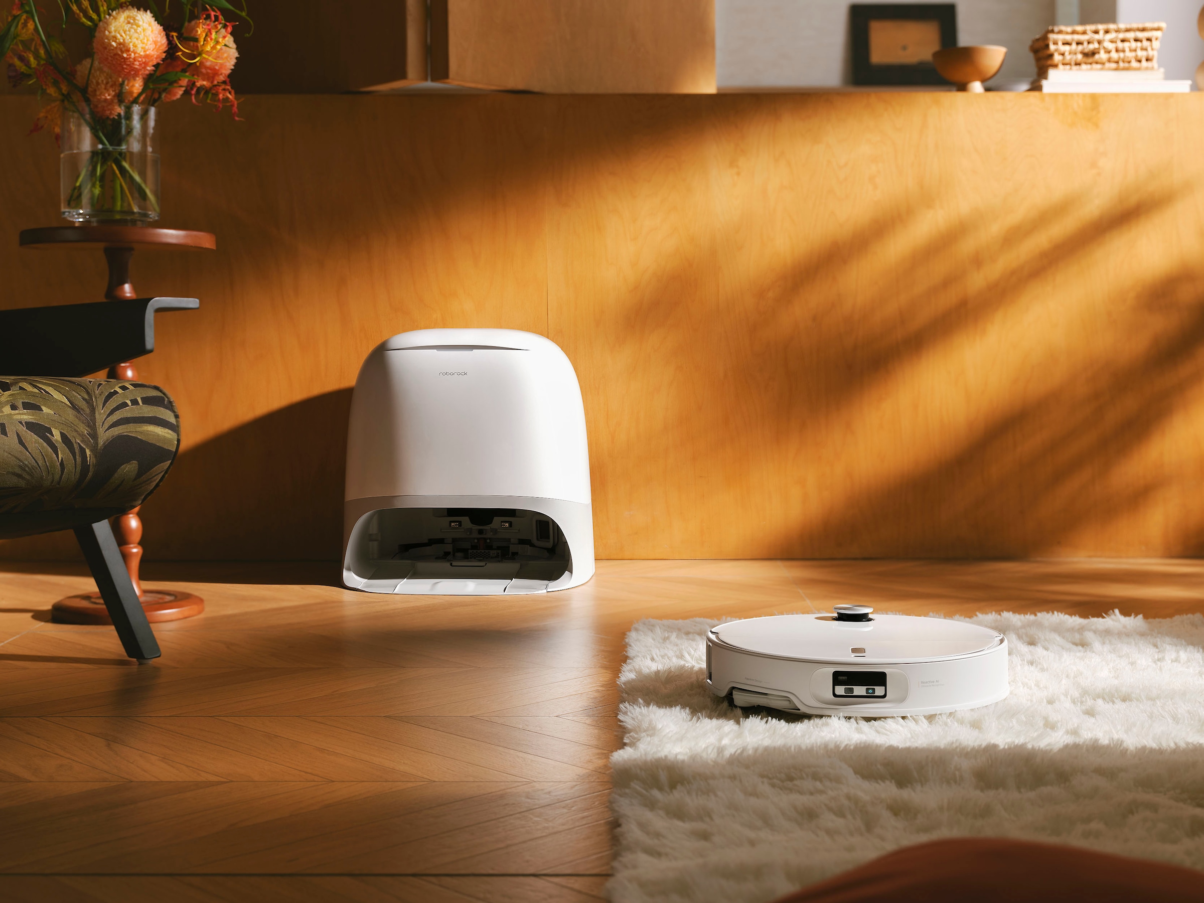 Roborock Nass-Trocken-Saugroboter »Qrevo Curv 2 Pro mit Wischfunktion« FlexiArm Design Seitenbürste, DuoDivide Bürste, autom. Moppreinigung.