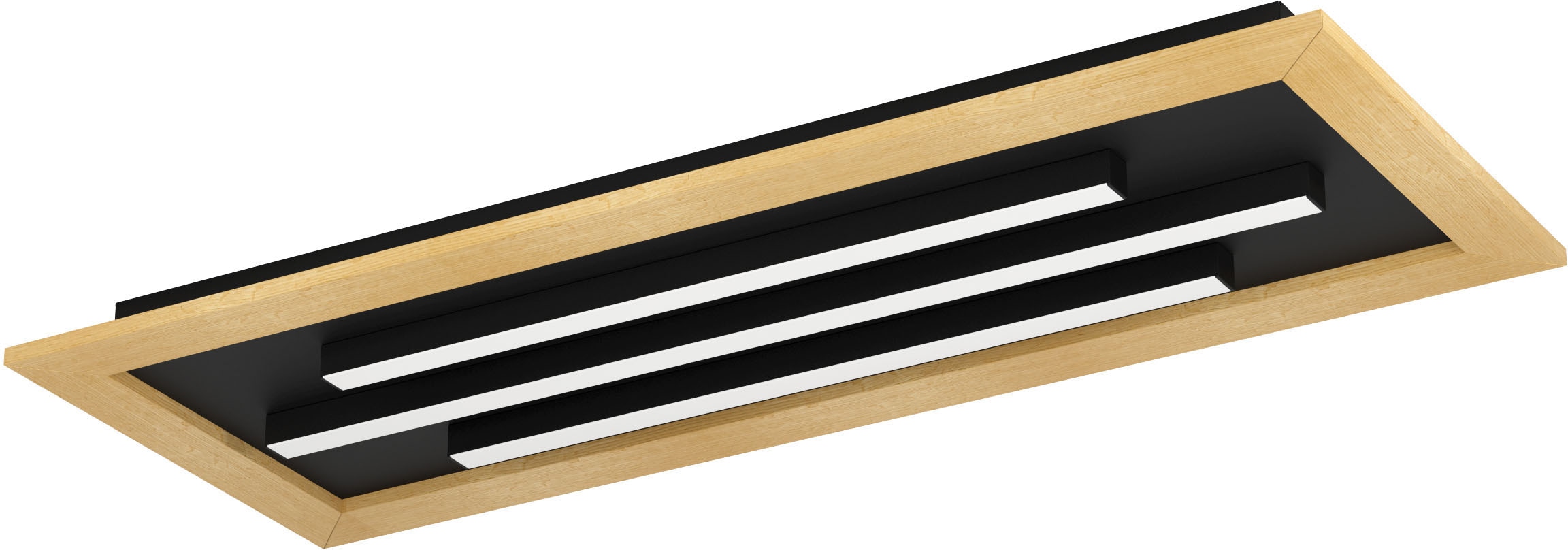 EGLO LED-Deckenleuchte »MARINELLO 1« schwarz 5,3 in kaufen Watt / aus Holz fest - Stahl, x und 4 OTTO LED integriert braun bei Alu, inkl