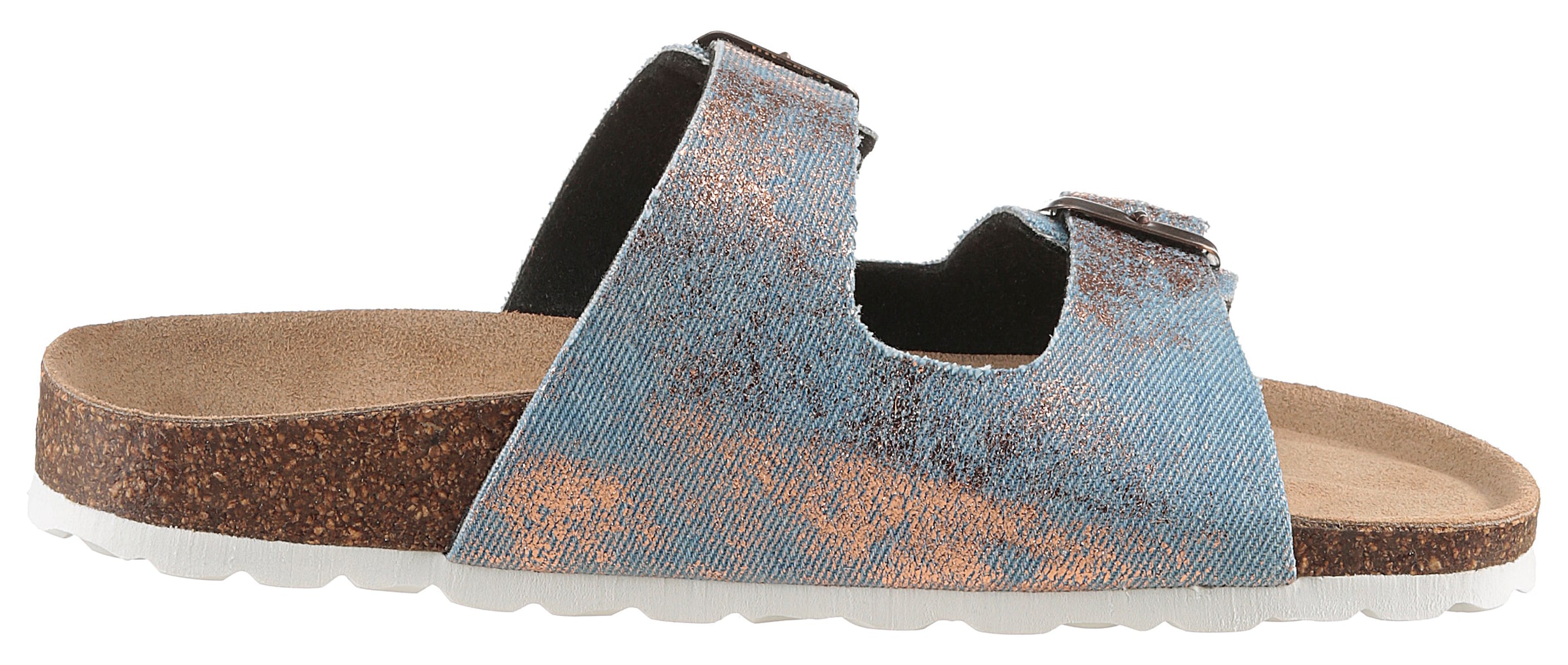 Aniston SHOES Pantolette, Sommerschuh, Strandschuh, Urlaubschuh, Metallic - NEUE KOLLEKTION