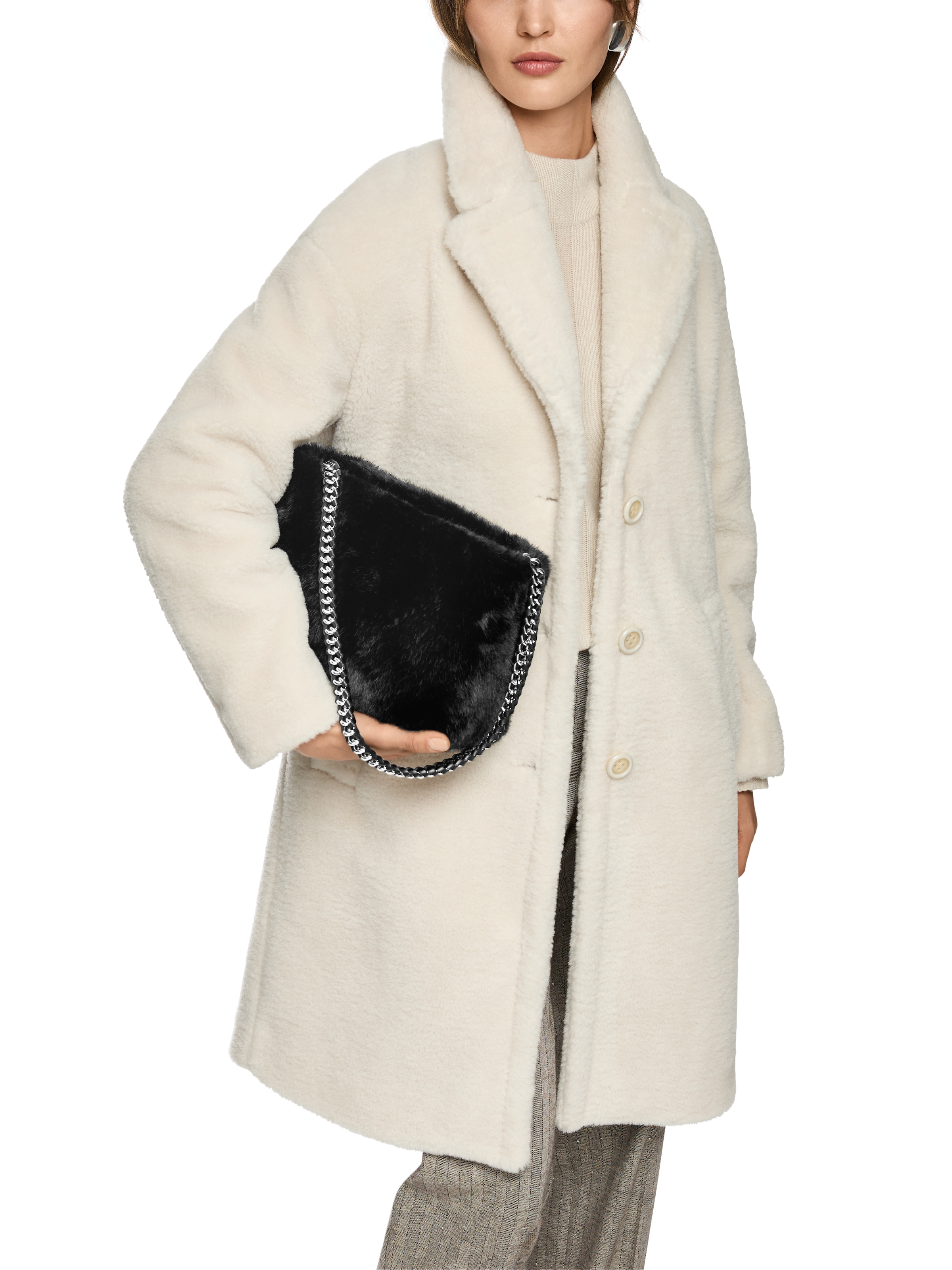 Marc Cain Schultertasche »Collections City Tour«, Damen Abendtasche, Clutch, Handtasche mit Ketten Riemchen