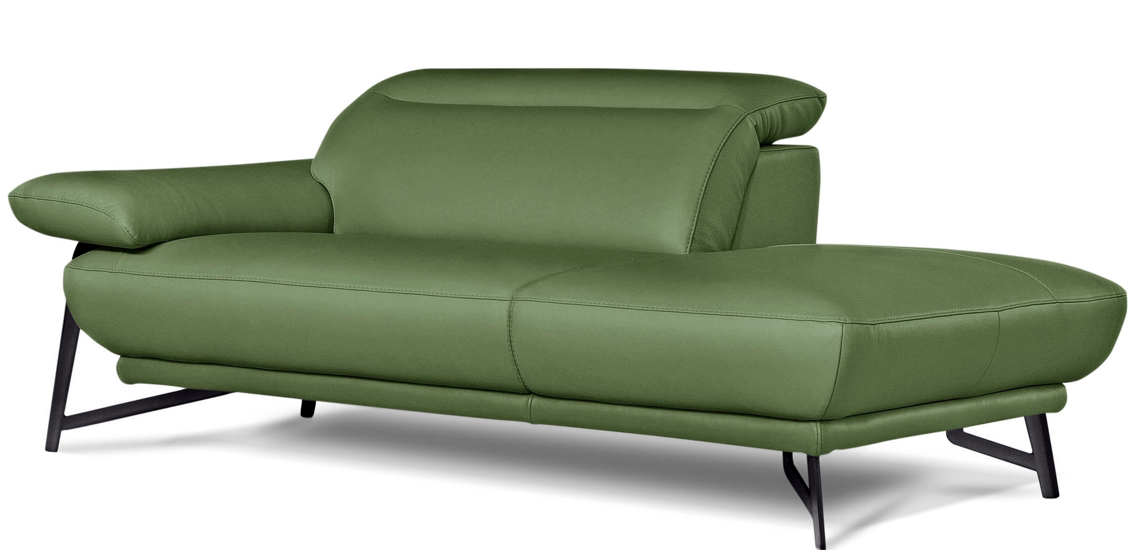 Egoitaliano Ottomane »Anais, Designsofa mit hohem Sitzkomfort, Designfuß«, Solitärmöbel als Blickfang, inkl. verstellbarer Kopfstützen