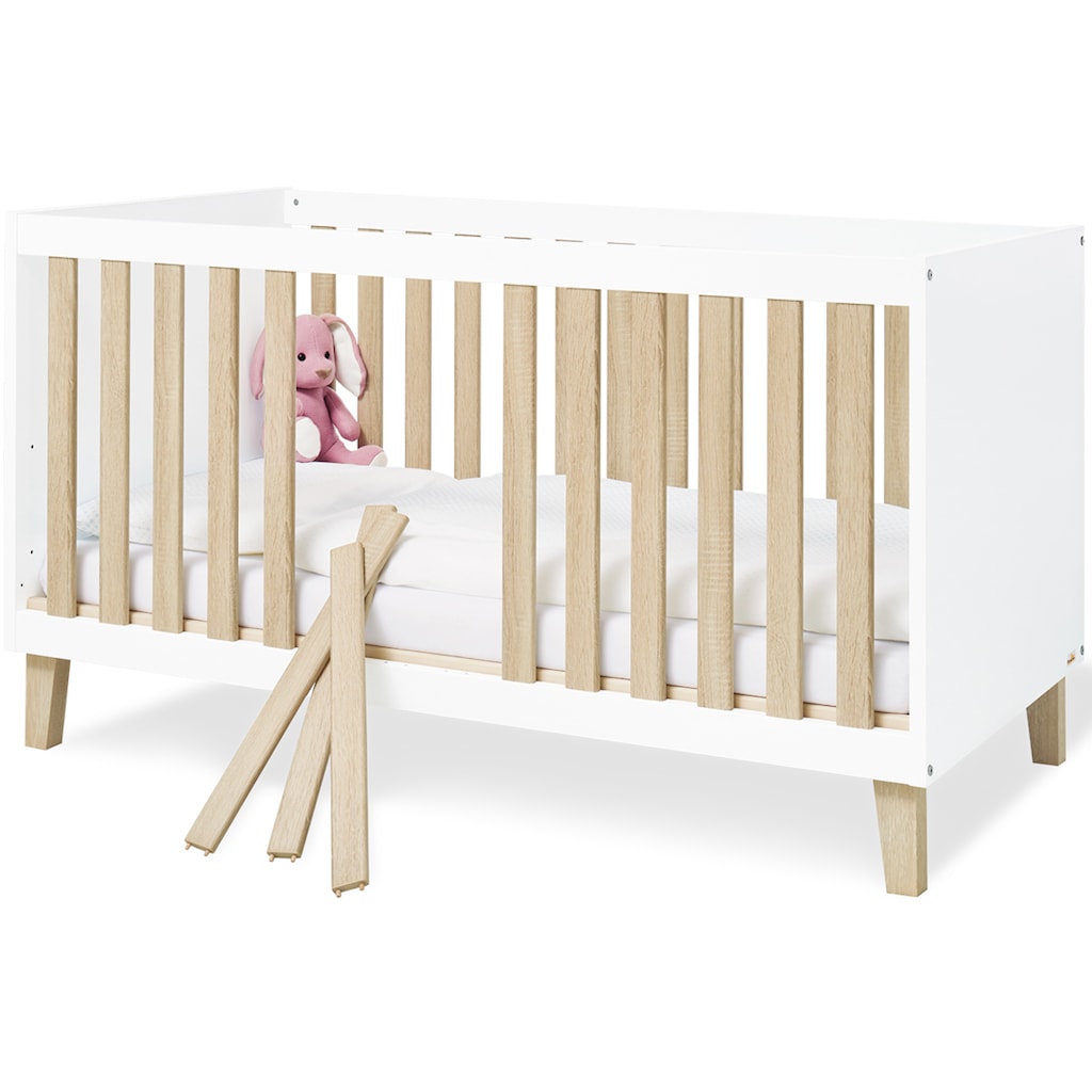 Pinolino® Babymöbel-Set »Lumi«, (Spar-Set, 2 St., Gitterbett, Wickelkommode), extrabreit; Made in Europe; mit Kinderbett und Wickelkommode