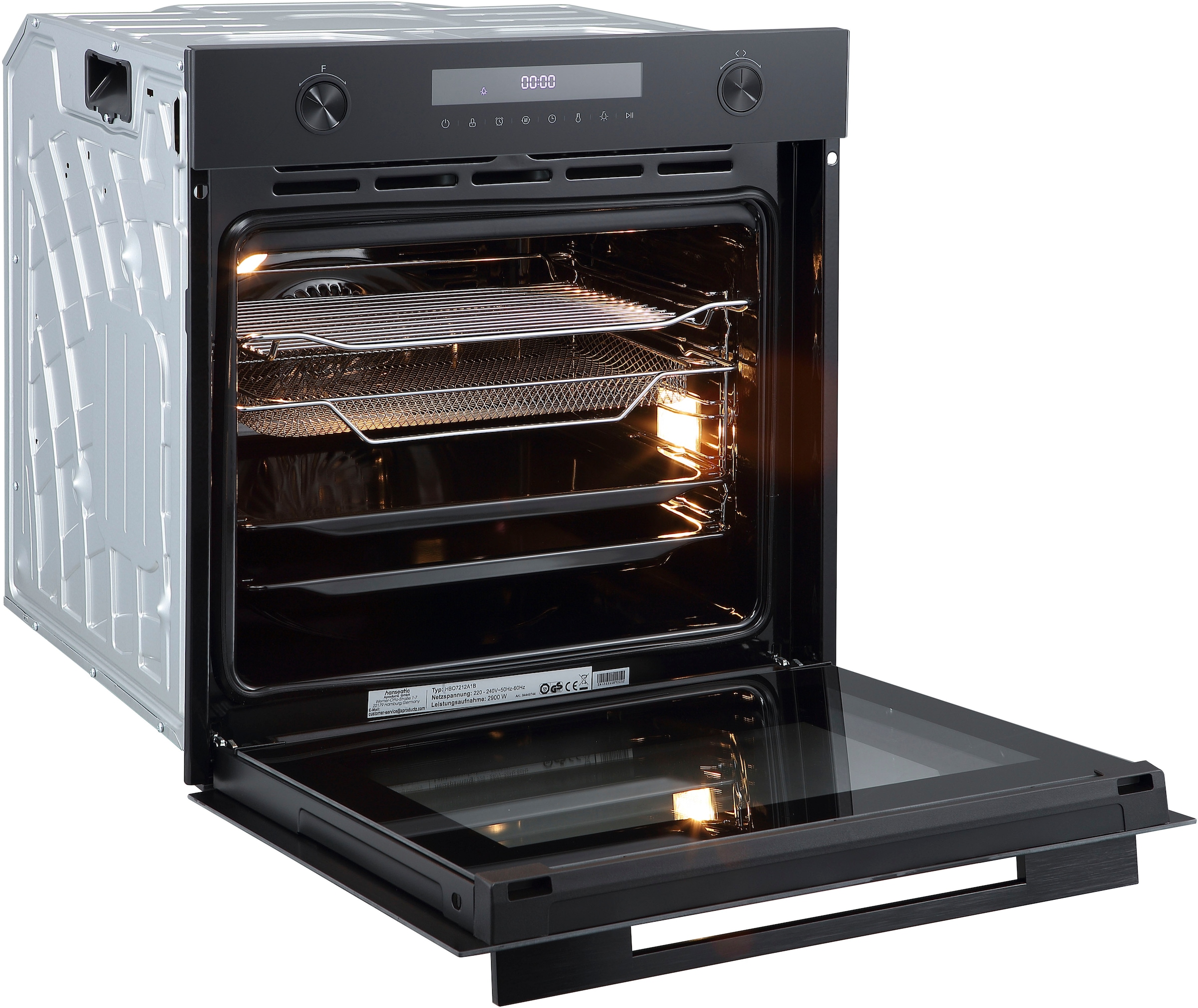 Hanseatic Einbaubackofen »HBO7212A1« AirFry Funktion - die gesündere Alternative zur Fritteuse