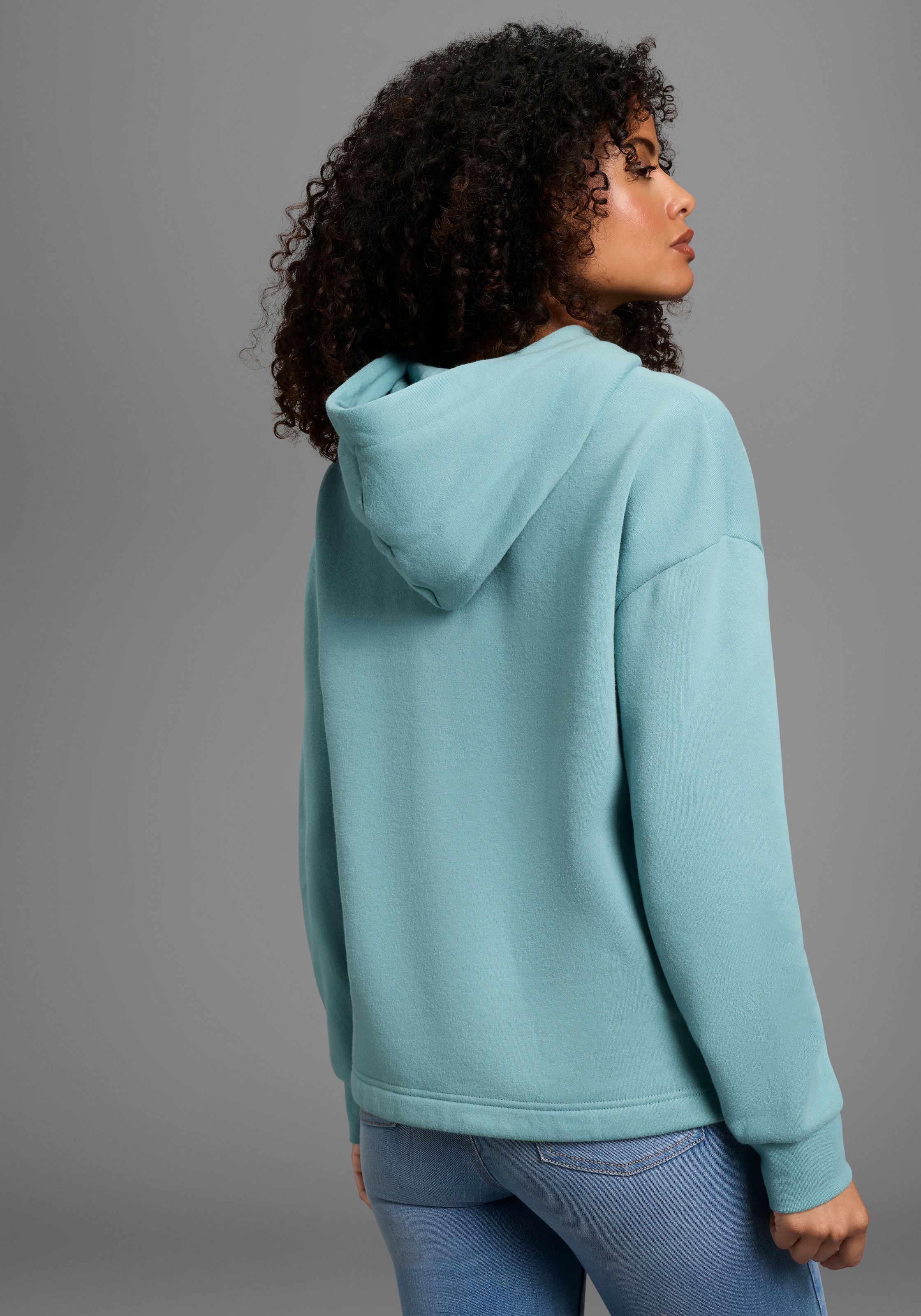 KangaROOS Kapuzensweatshirt, mit Druckknöpfen am Saum