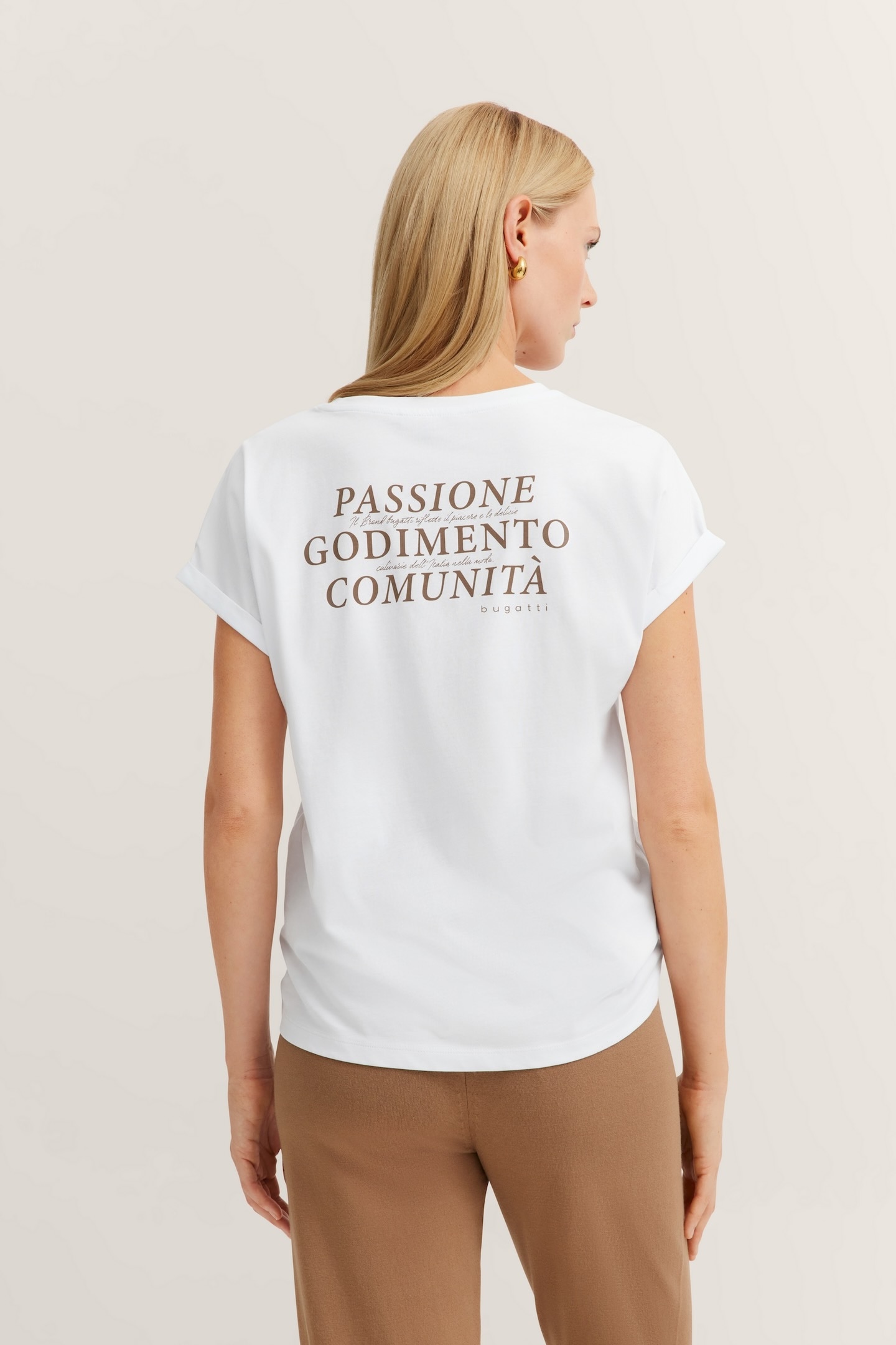 bugatti T-Shirt, aus Bio-Baumwolle