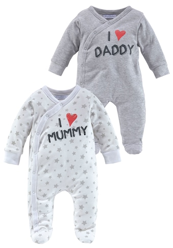 Schlafoverall »I love Mummy / I love Daddy«, (Packung, 2 tlg., 2er-Pack), aus...