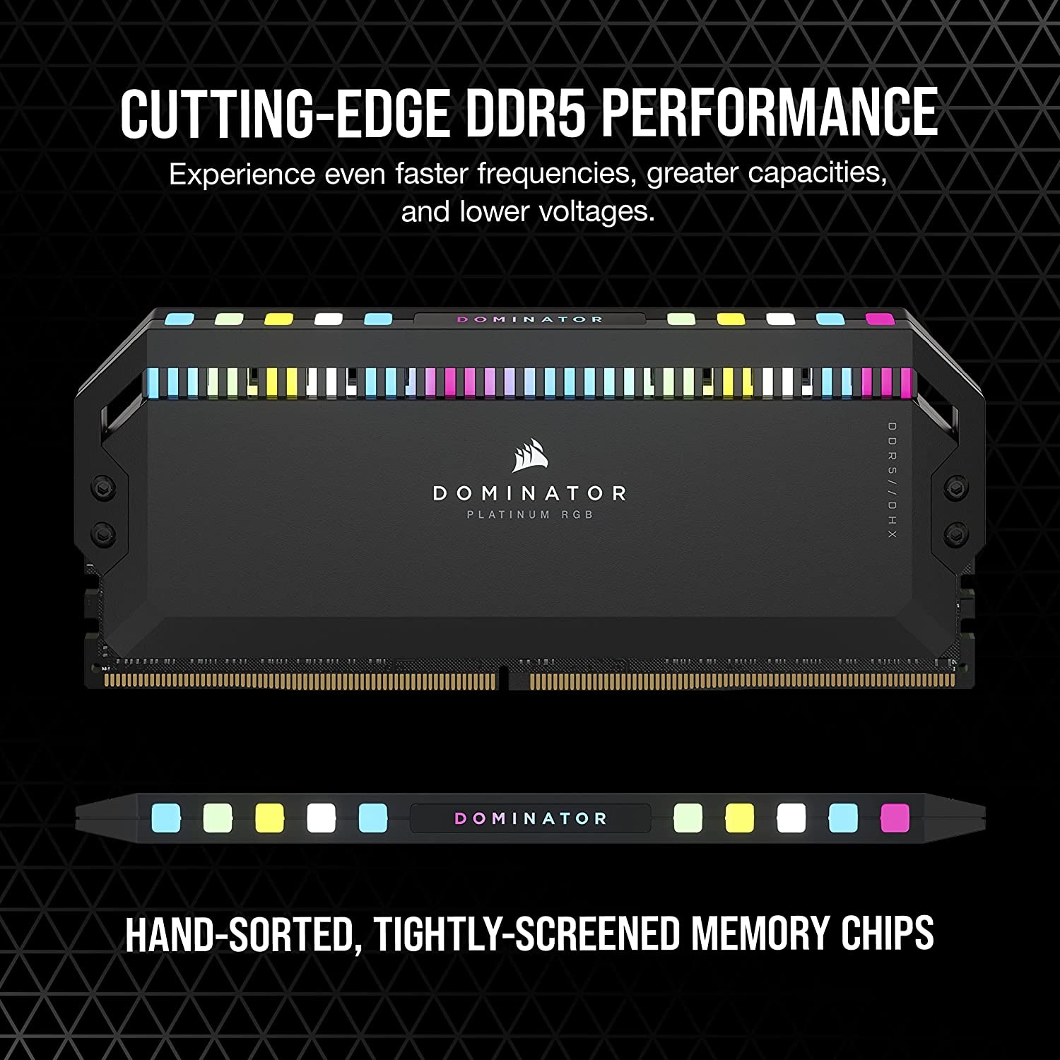 Corsair Arbeitsspeicher »DOMINATOR PLATINUM RGB DDR5 5200 White«, RGB Beleuchtung ICUE, INTEL optimiert
