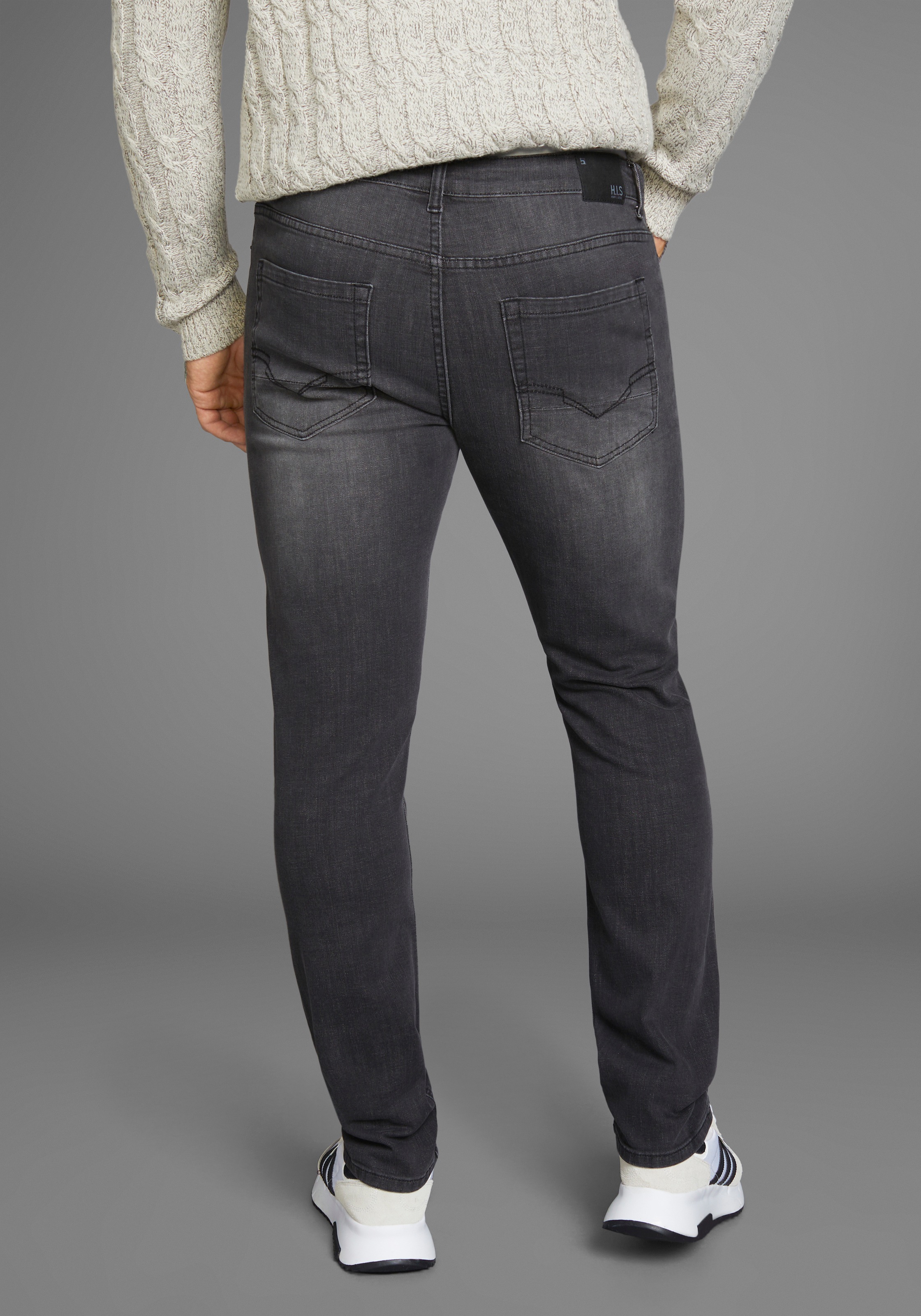 H.I.S Straight-Jeans »DIX«, gerade Beinform, niedrige Leibhöhe, Used-Waschung