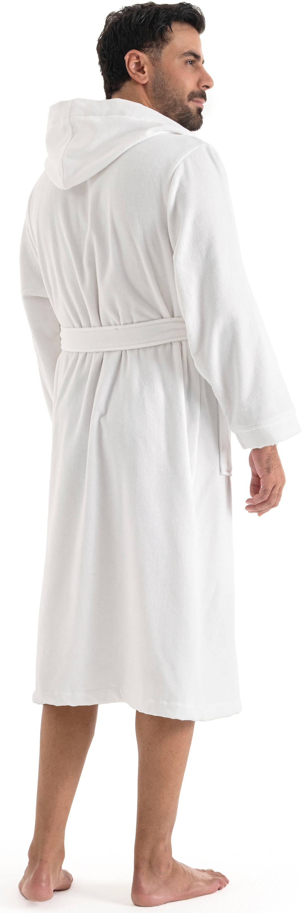 OTTO home Unisex-Bademantel »Fenya, 330 g/m², ideal für Sauna & Spa, Hotelbademantel, Morgenmantel«, (1 St.), Reißverschlusstaschen, weich mit GRATIS-Zugabe: 1x Duschtuch 70x140 cm