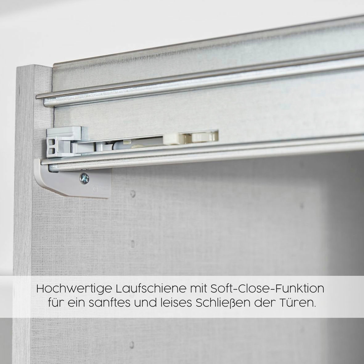 rauch Schwebetürenschrank »Kleiderschrank Schrank Garderobe Schlafzimmerschrank CORTONA« erhältlich in Breite: 136/181/203/226/271/315/360 cm, Höhe: 210/229 cm,  in 3 Ausstattungen BASIC/CLASSIC/PREMIUM (SOFT-CLOSE) MADE IN GERMANY
