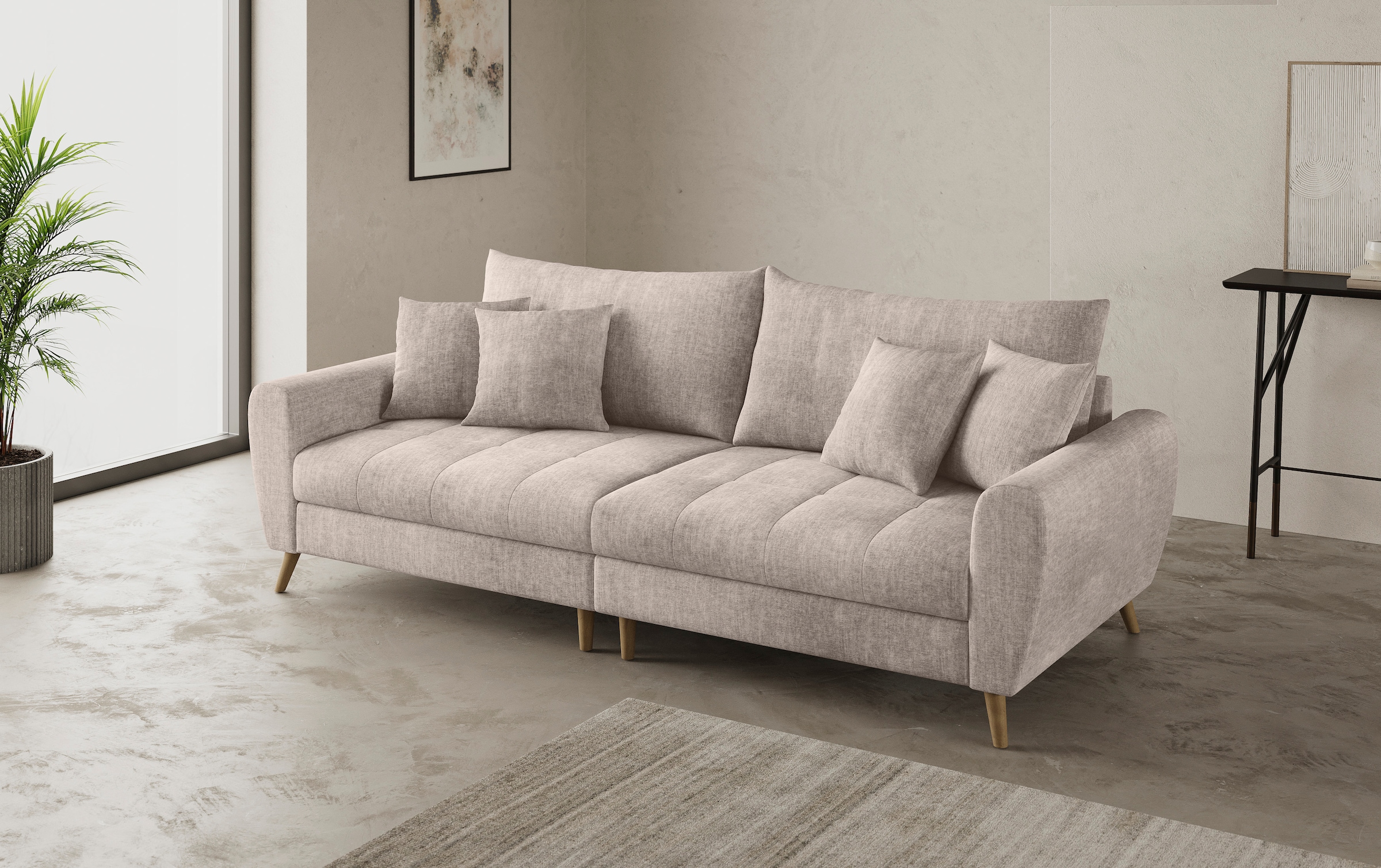 Mr. Couch Big-Sofa »Blackburn II«, Wahlweise mit Kaltschaumpolsterung bis 140 kg belastbar