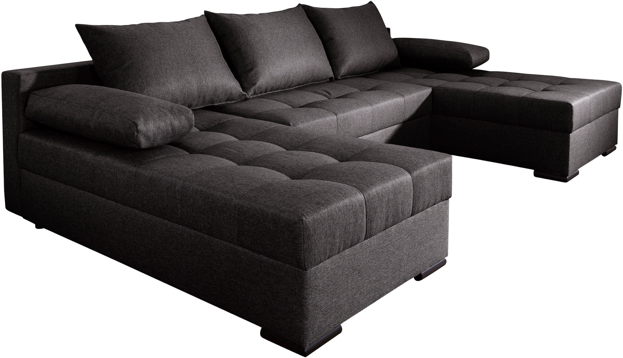 COLLECTION AB Wohnlandschaft »Josy U-Form, B: 269 cm« Schlaffunktion & Bettkasten, Federkern