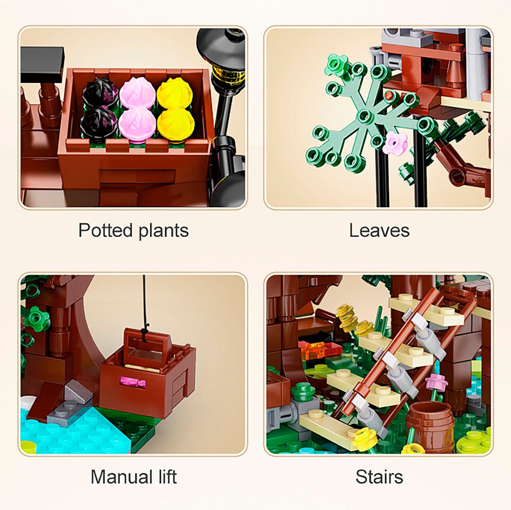 Jamara Konstruktions-Spielset »CaDA, Bricks, Baumhaus 4 Jahreszeiten (402866)« mit LED Licht