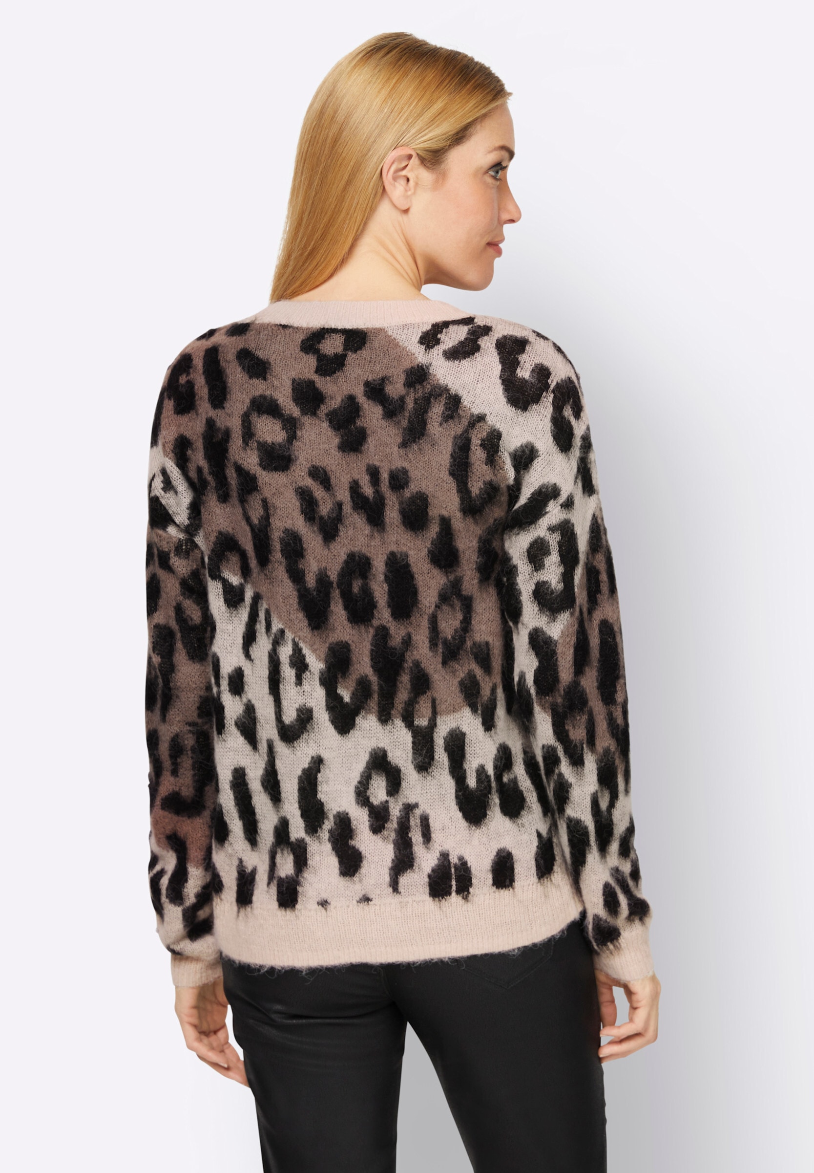 heine Longpullover »Pullover Jacquardpullover mit Flauschgarn«