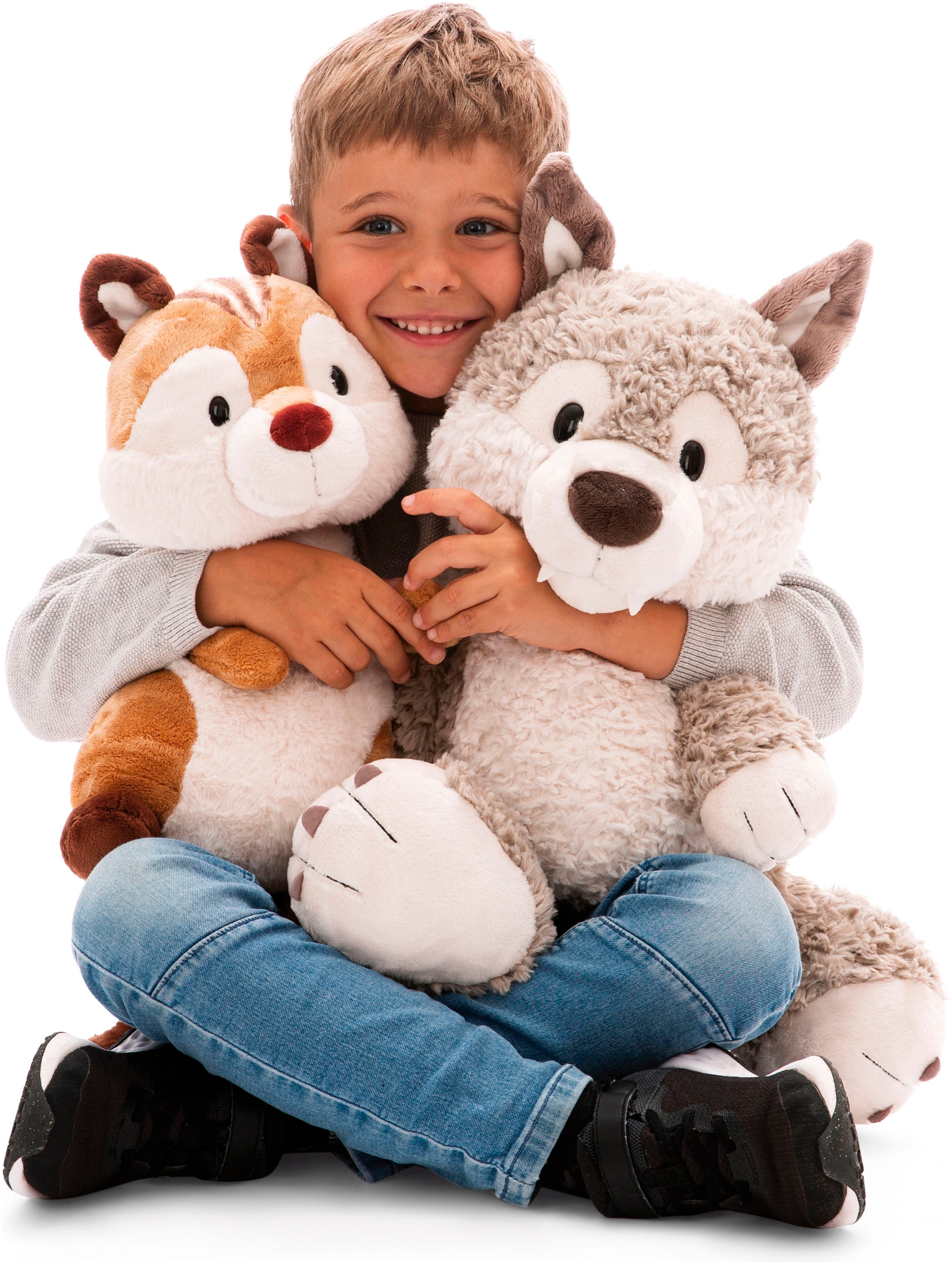 Nici Kuscheltier »Wild Friends GREEN, Streifenhörnchen Jojo, 37cm«, sitzend