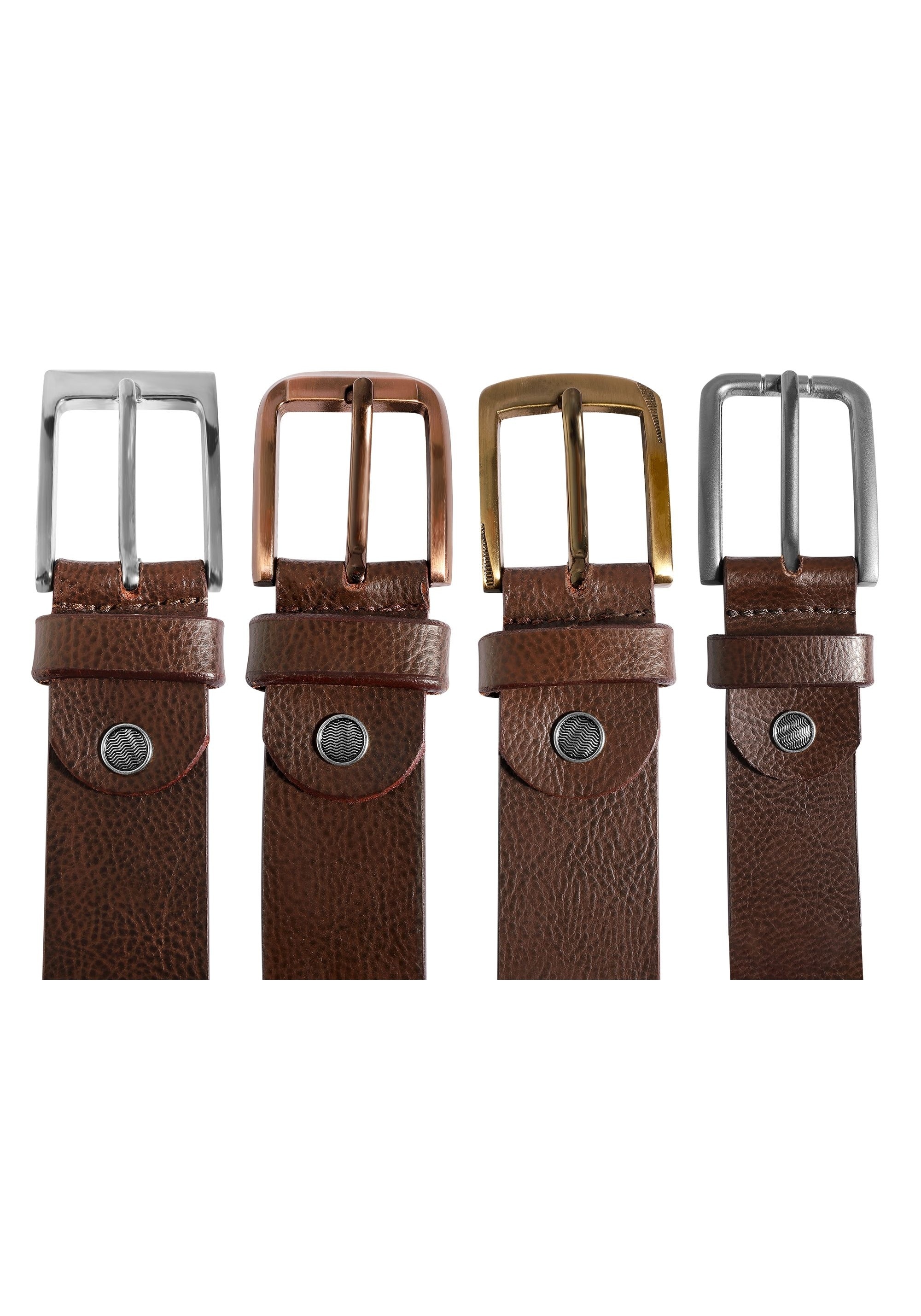 Leonardo Verrelli Ledergürtel »Echt Leder, braun, 2. Wahl , 90 cm - 120 cm (Bundweite), kürzbar«