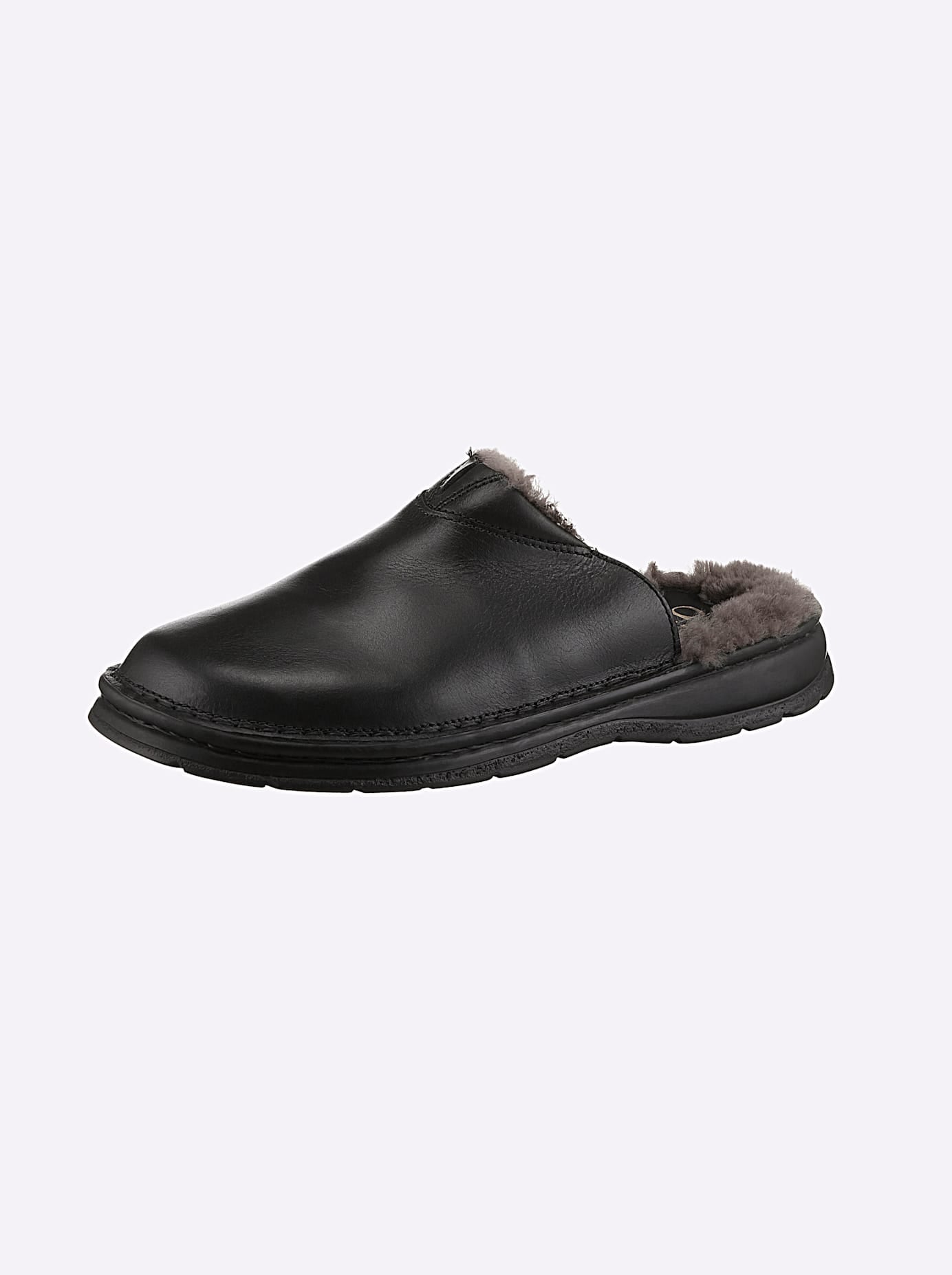 HerrenPantoffel in schwarz, Größe 46