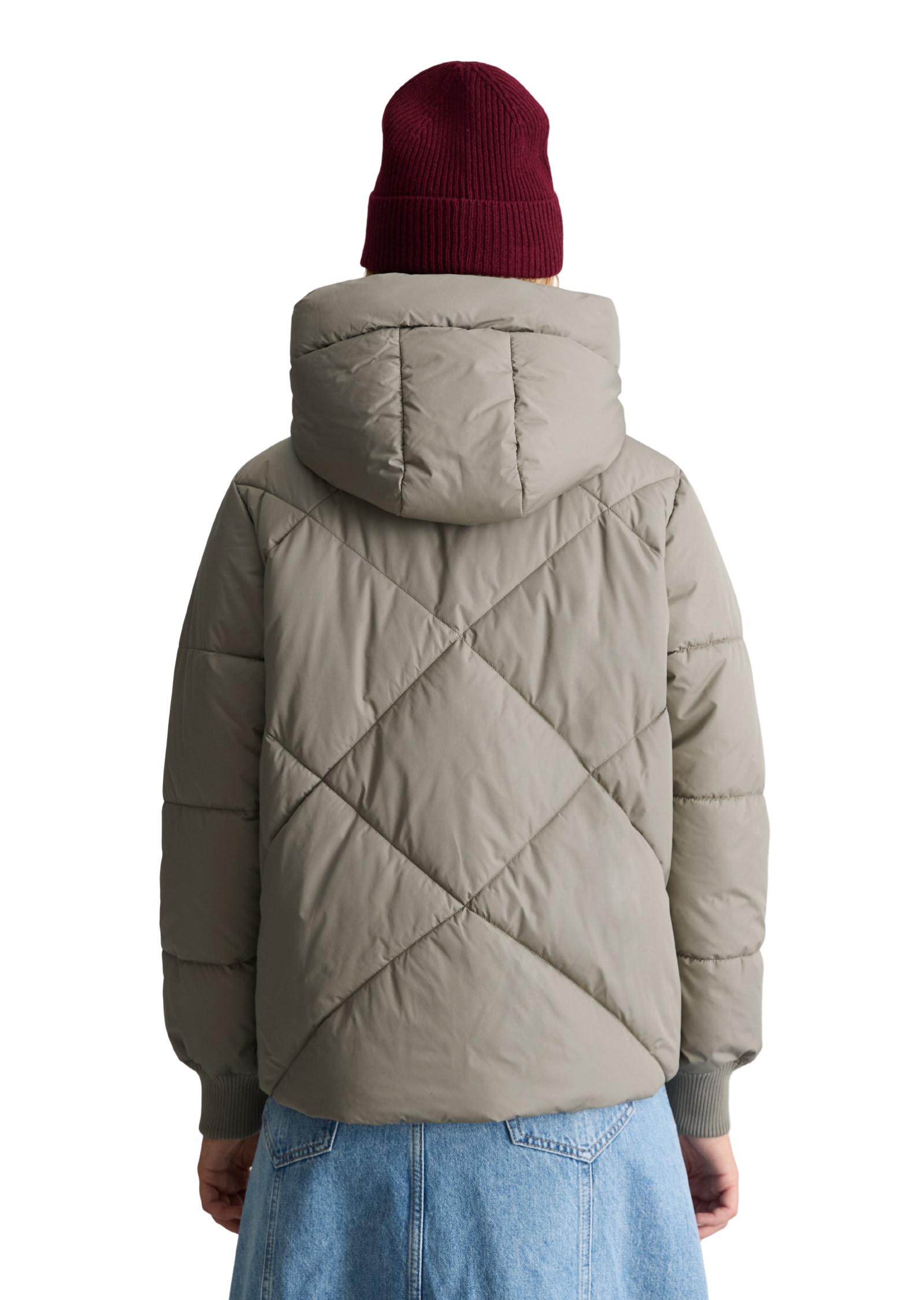 Marc O'Polo DENIM Steppjacke mit Kapuze relaxed aus recyceltem Polyester