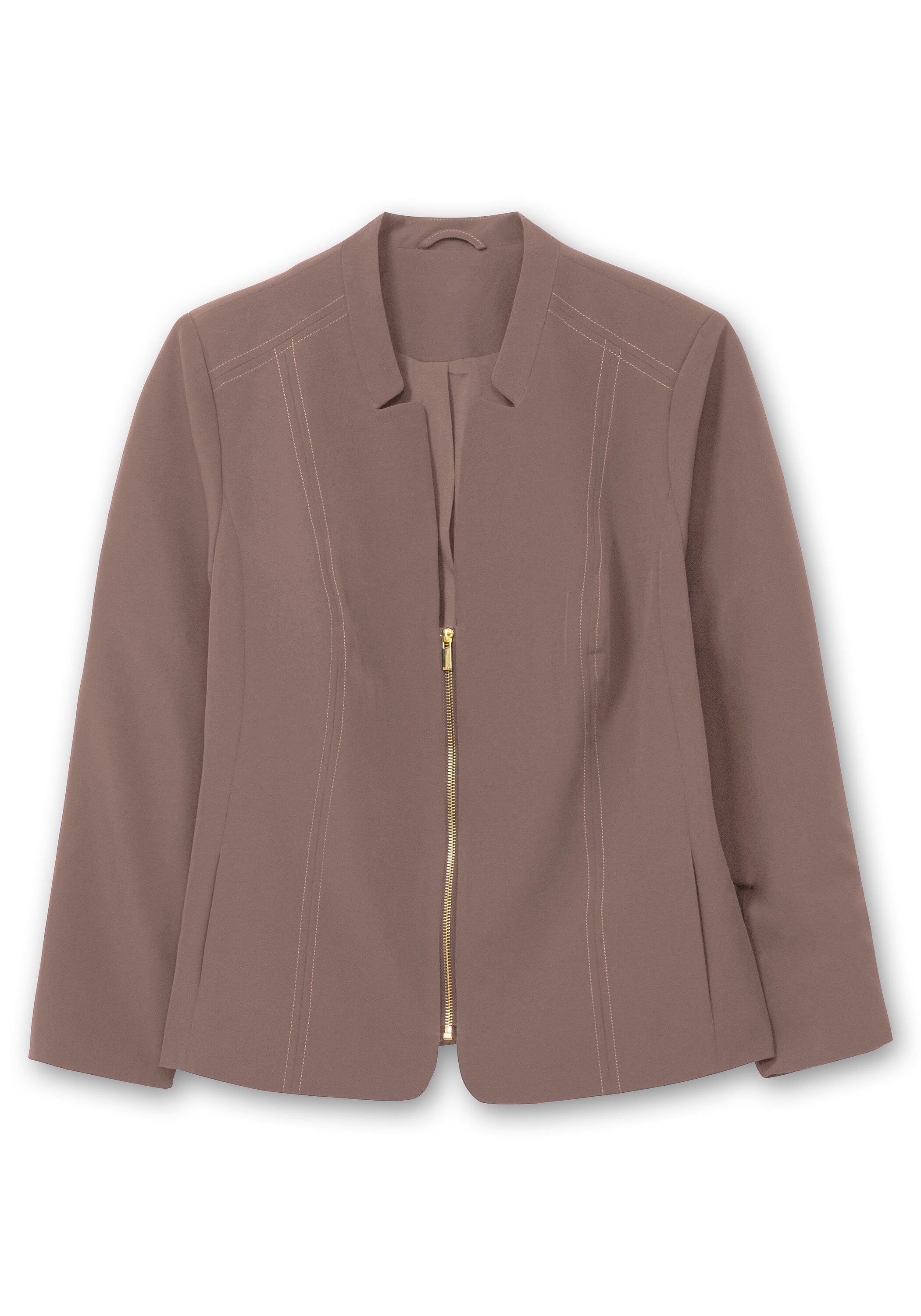 Sheego Jackenblazer »Blazer mit Stehkragen und Kontrast-Zipper«