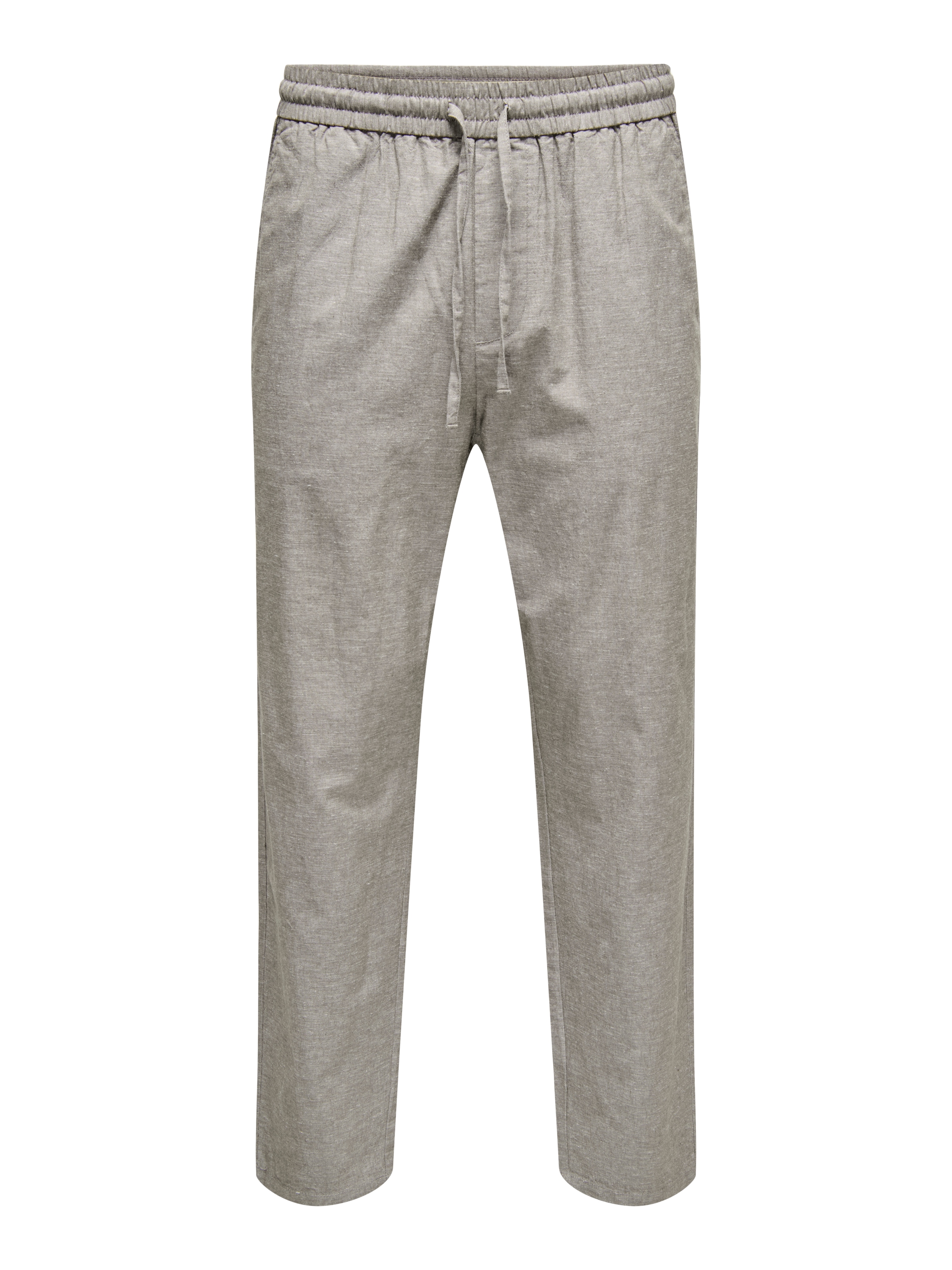 ONLY & SONS Schlupfhose »ONSLINUS CROP 0007 COT LIN PNT NOOS«  Baumwolle mit Leinen, Gummizug und Kordel