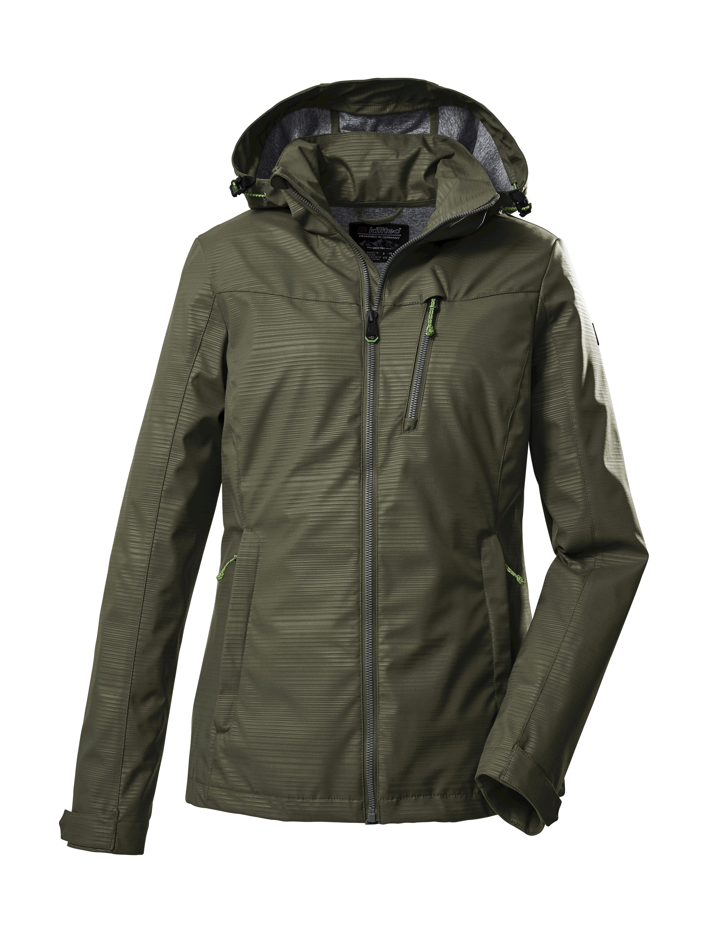 Killtec Damen Softshelljacke »KOS 91 WMN SFTSHLL JCKT« wasserabweisend in grün, Größe 40