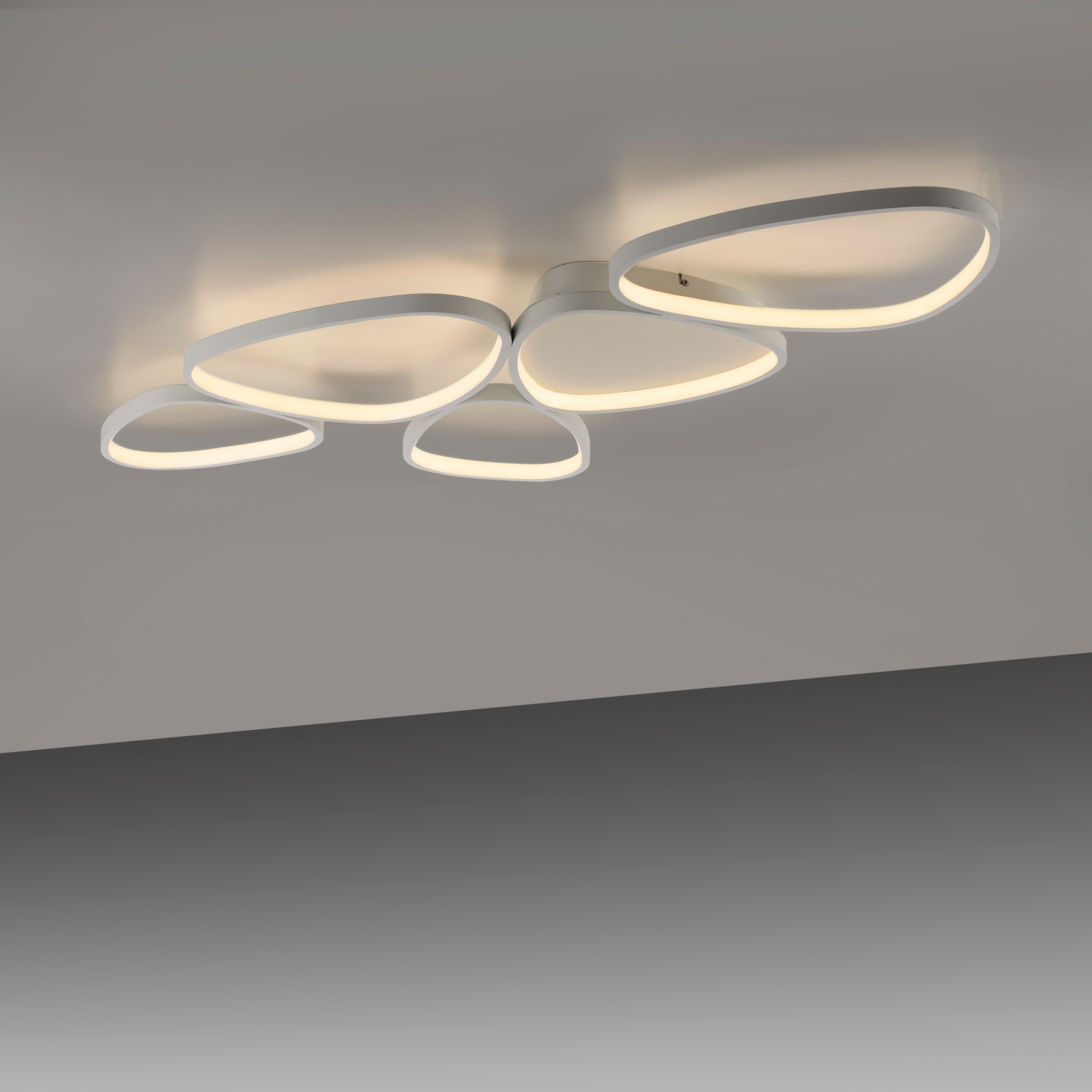 JUST LIGHT Deckenleuchte »PEBBLES«, 1 flammig, Leuchtmittel LED-Board | LED fest integriert, LED, dimmbar, Switchmo, Memory, nach Trennung vom Netz