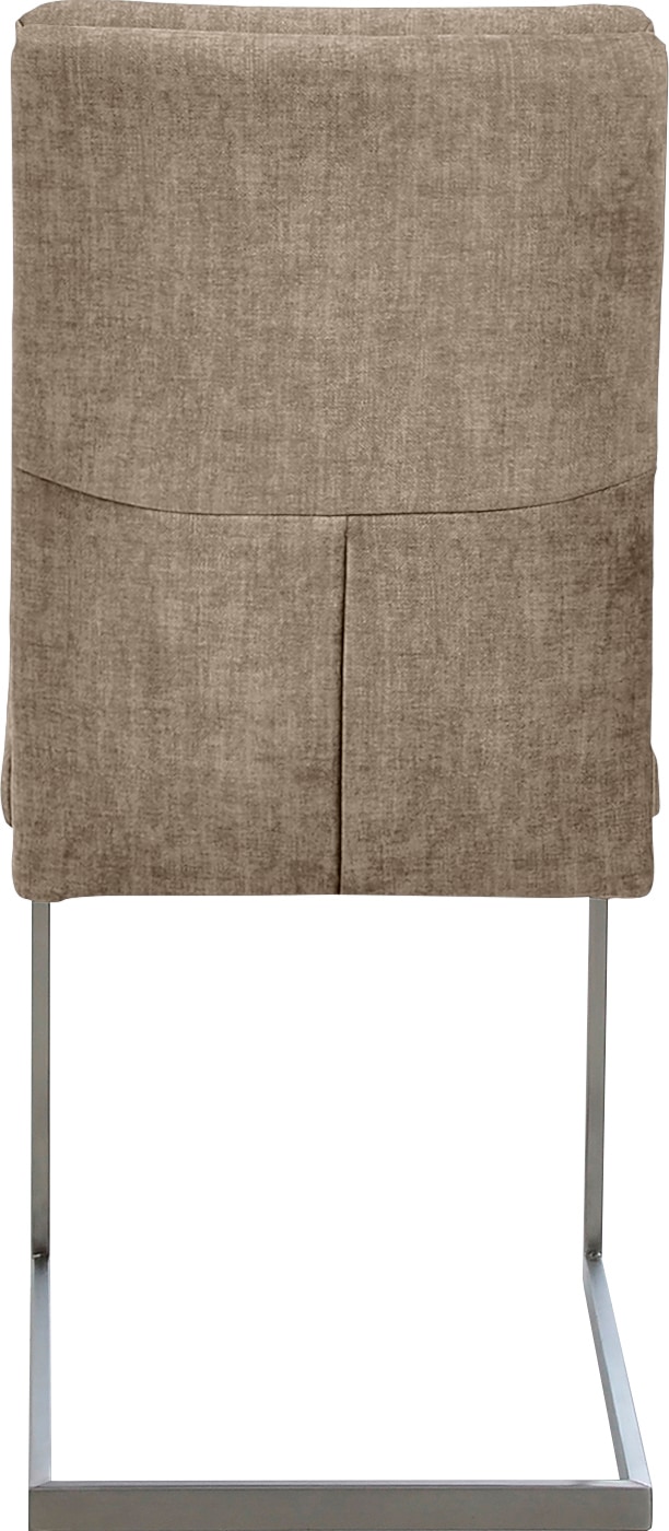 K+W Komfort & Wohnen Freischwinger () stabiles Hochkantrohr, Untergestell in Edelstahloptik oder schwarz