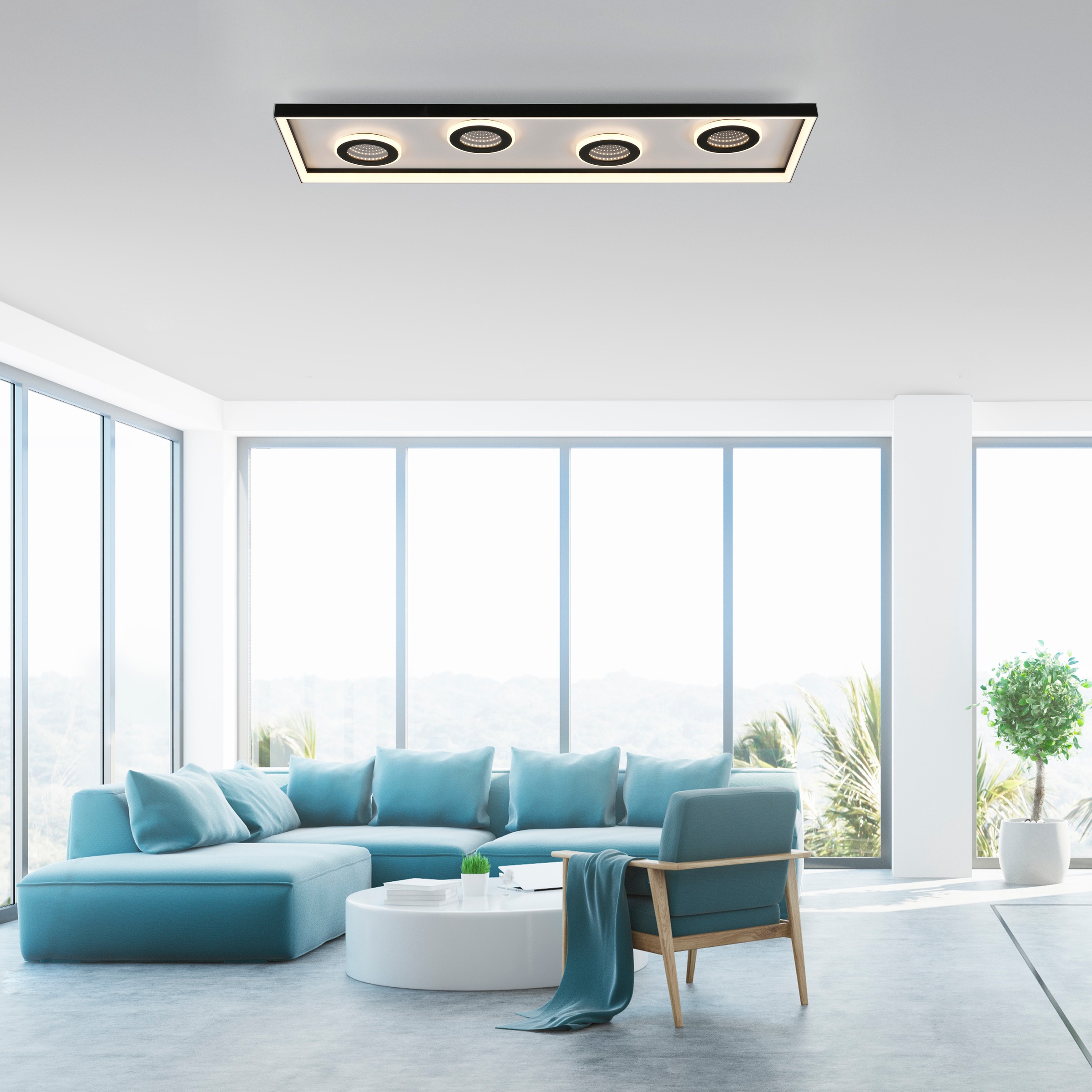 Paul Neuhaus Deckenleuchte »DUNE«, 1 flammig, Leuchtmittel LED-Board | LED fest integriert, CCT - über Fernbedienung, dimmbar über Fernbedienung, Memory