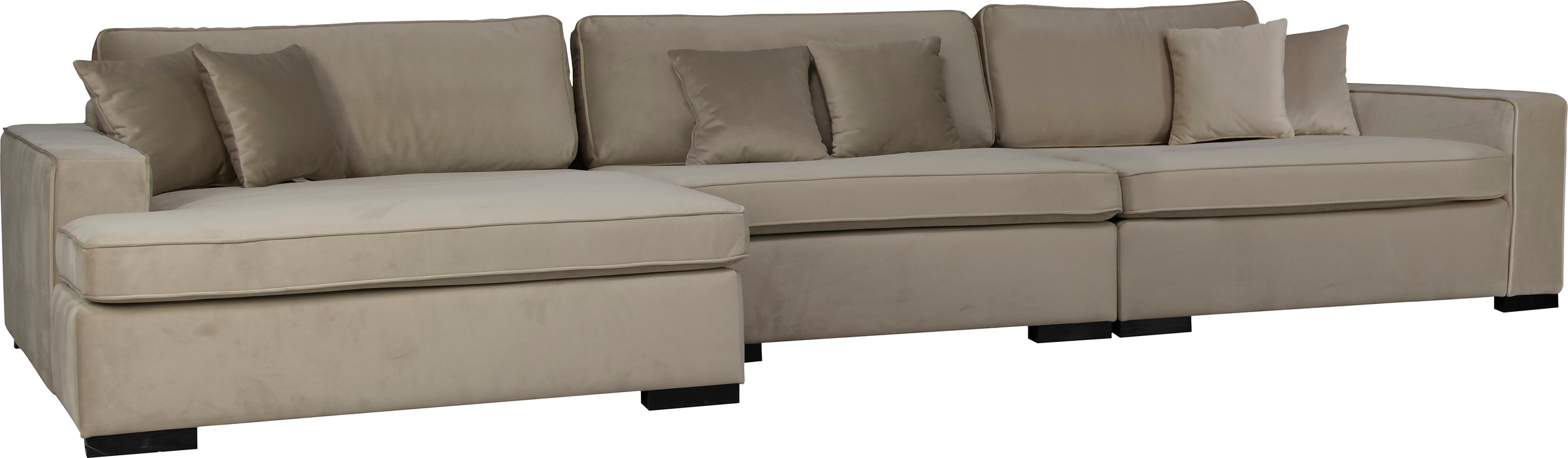 Home affaire Sofa-Eckelement »Skara XXL L-Form«, Lounge-Sofa XXL mit Federkern-Polsterung, in vielen Bezugsvarianten