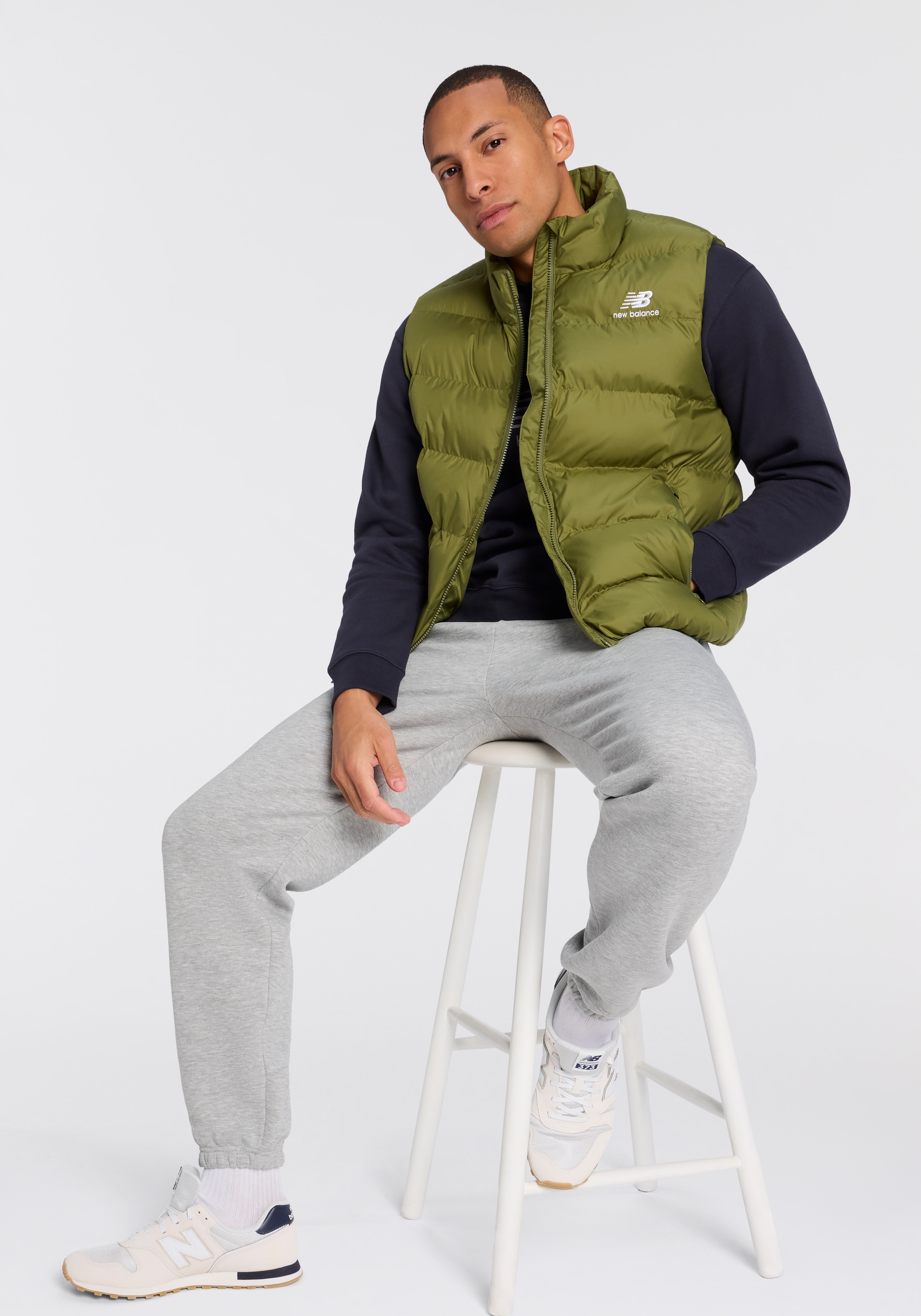 New Balance Steppweste »BOSTON PUFFER VEST« sportliche Steppweste, mit markanter Steppung, aus Polyester