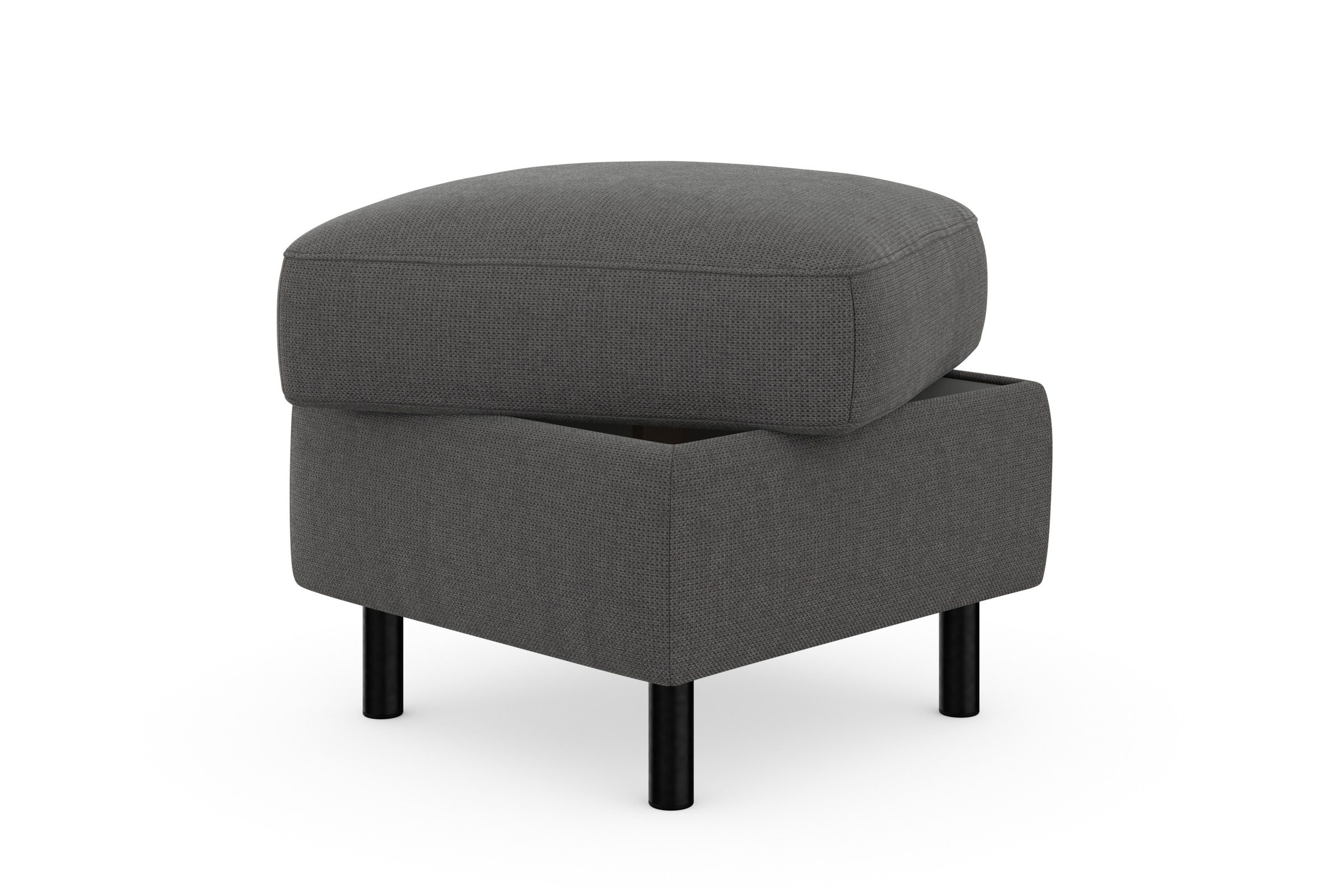 sit&more Stauraumhocker »Sinatra«, Sitzfläche ist abnehmbar, mattschwarze Metallfüße
