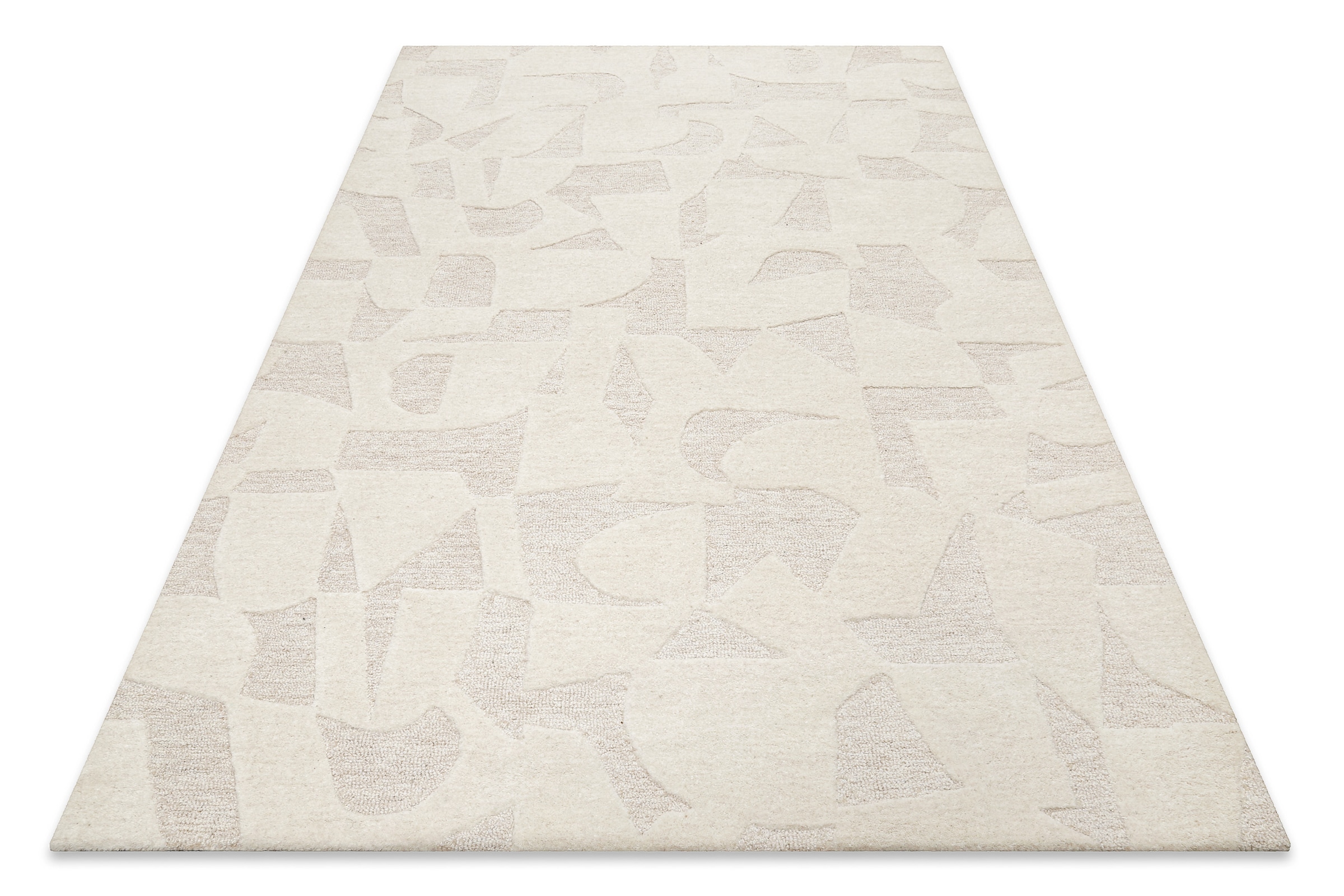 Wecon home Teppich »Ocean State«, rechteckig, 10 mm Höhe, handgefertigt, gemustert, pflegeleicht, Wolle, Wohnzimmer, Esszimmer