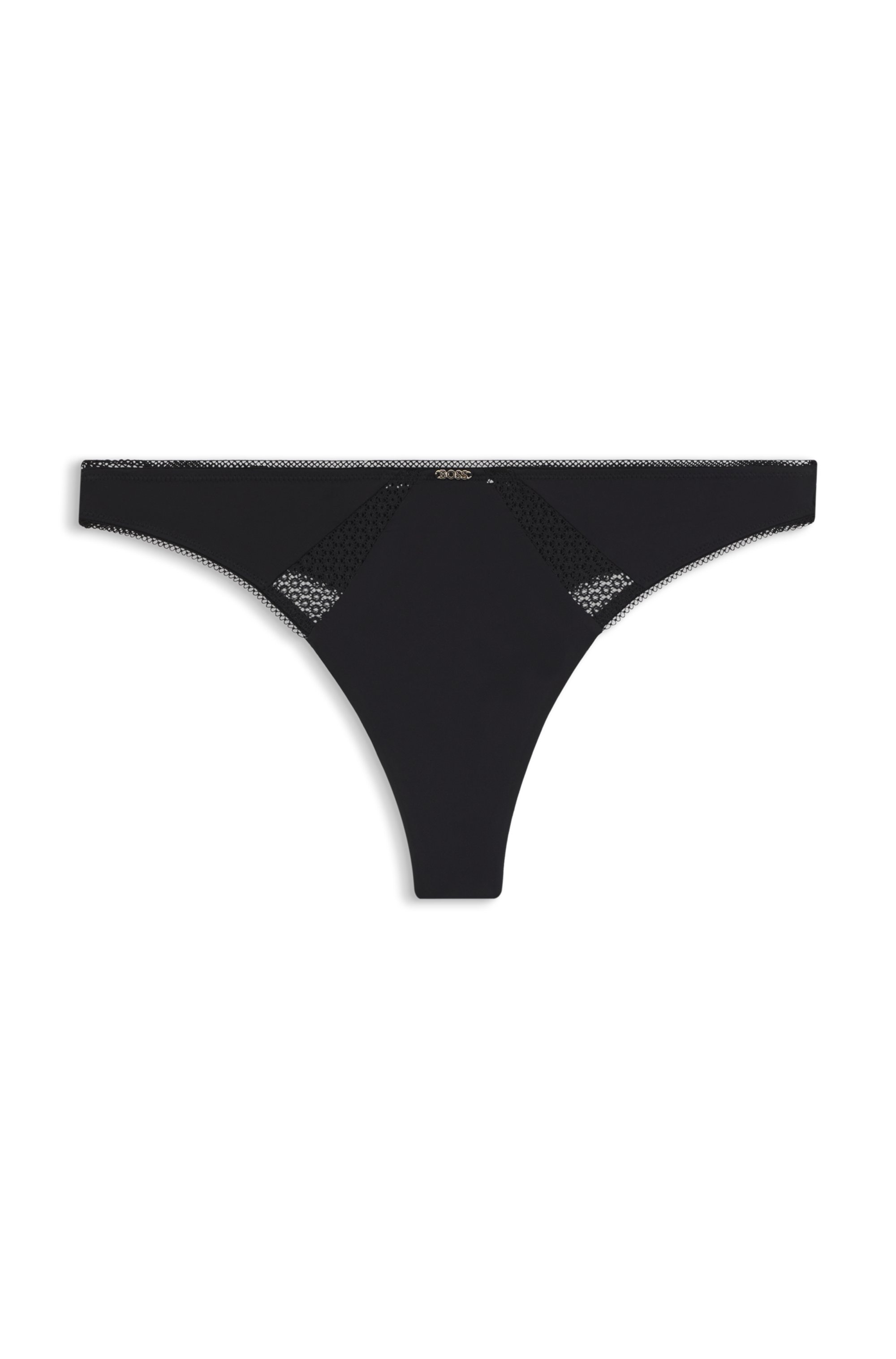 BOSS String »Pure« körpernahe Form, mit Spitzeneinsatz