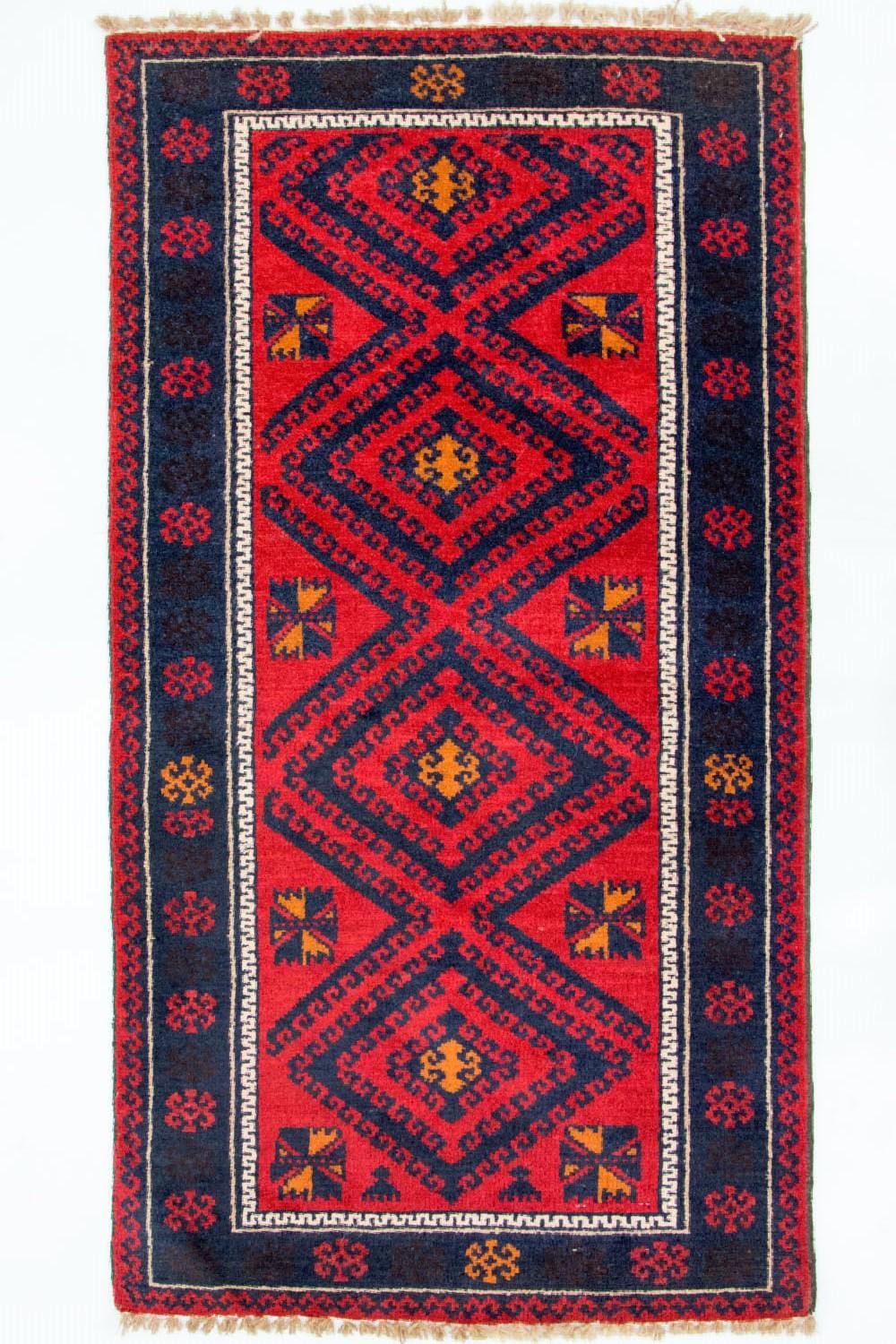 morgenland Wollteppich »Belutsch Teppich handgeknüpft blau«, rechteckig, handgeknüpft