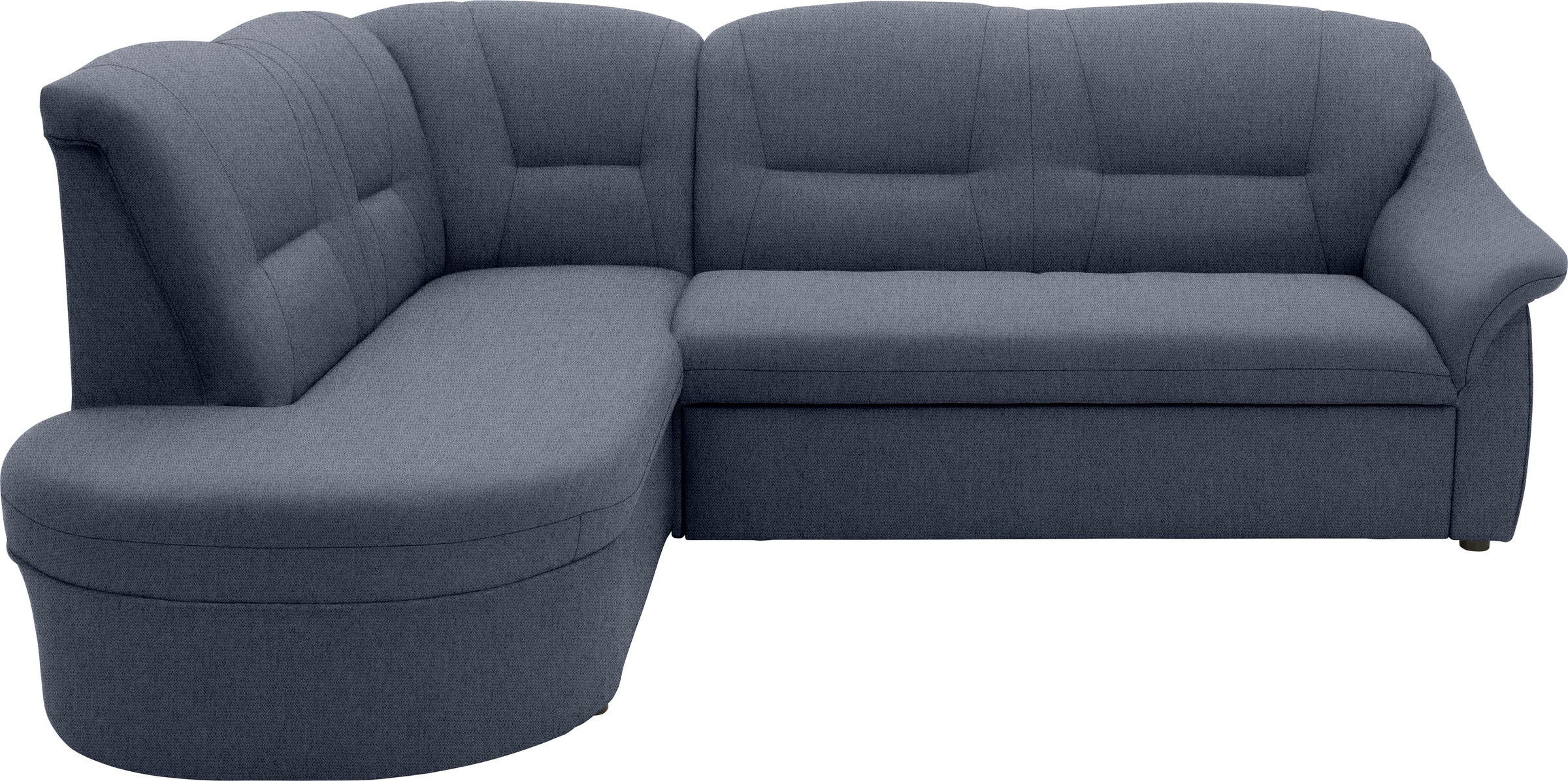 DOMO collection Ecksofa »Faenza für kleine Räume, Stellmaße 232,176cm, komfortabel, L-Form«, mit Ottomane, zeitlos, elegante Armlehnen, wahlweise mit Bettfunktion