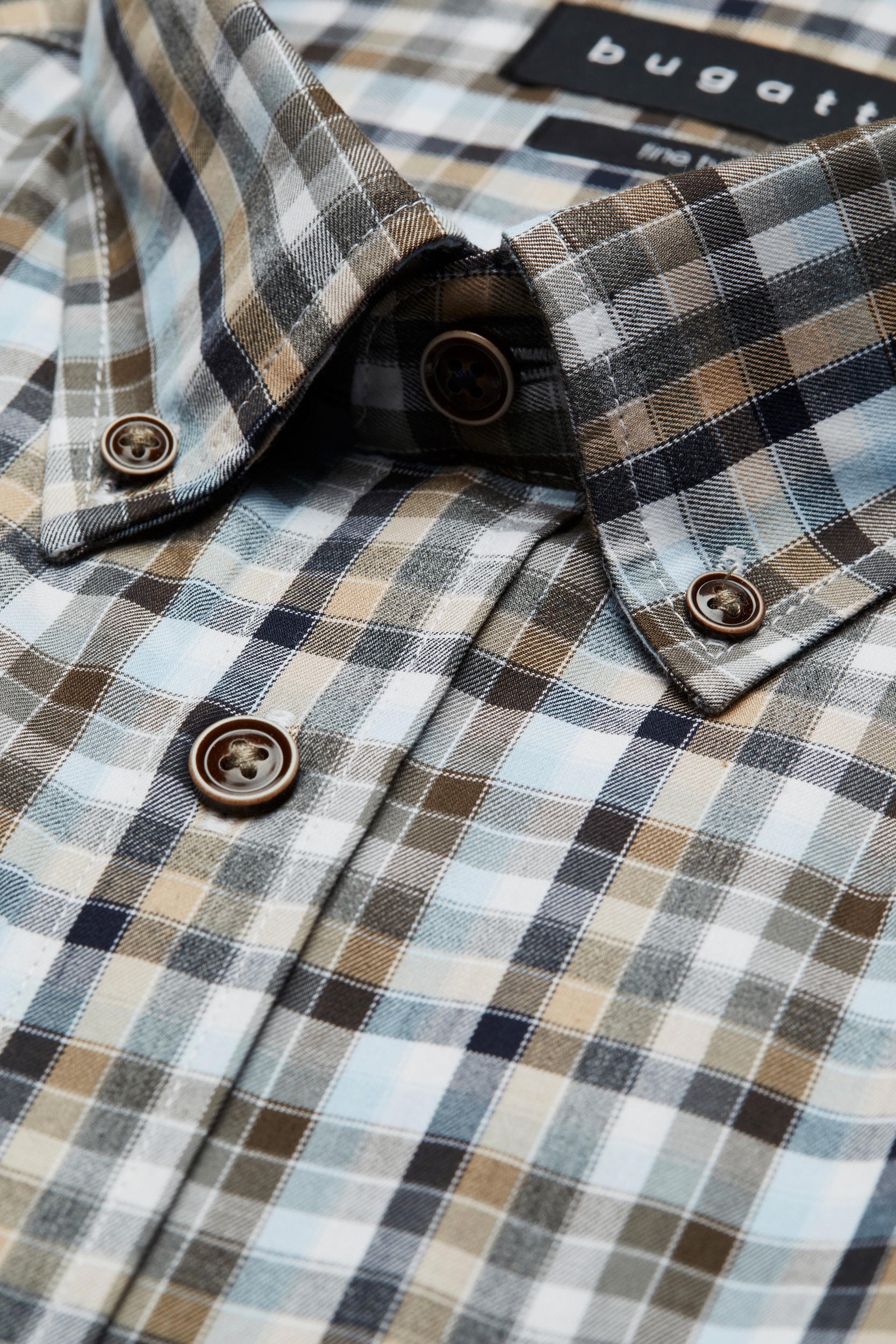 bugatti Langarmhemd »Modern Fit«, mit Button-Down-Kragen