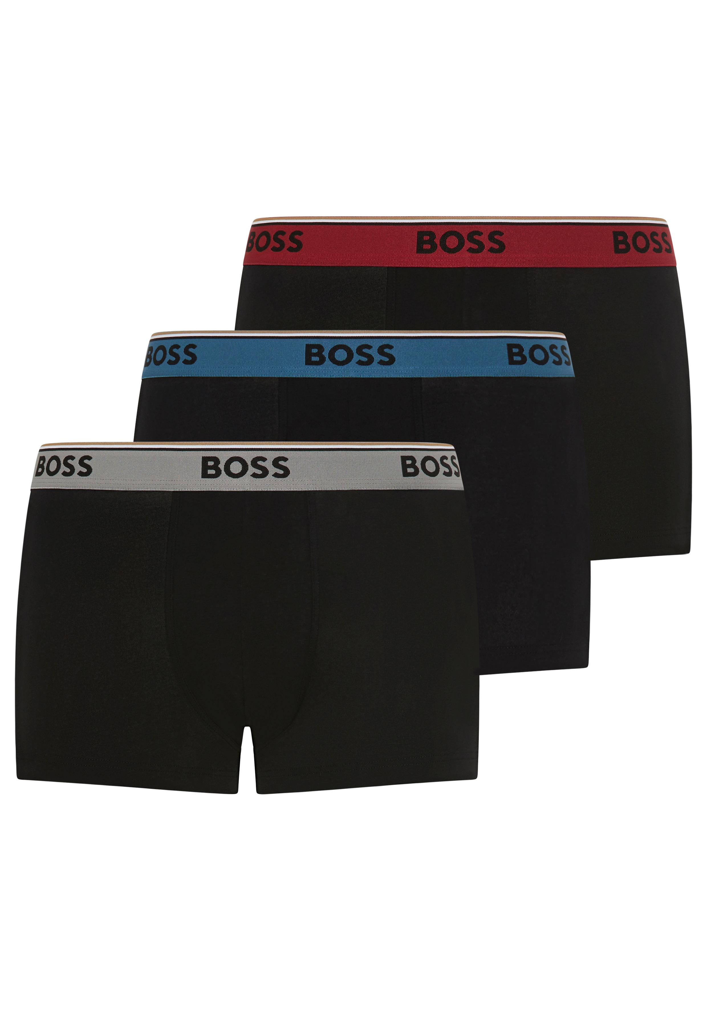 Boss Trunk »3P Power« Packung, 3 Stk. tlg., mit Schriftzug auf dem Bund, Größe M