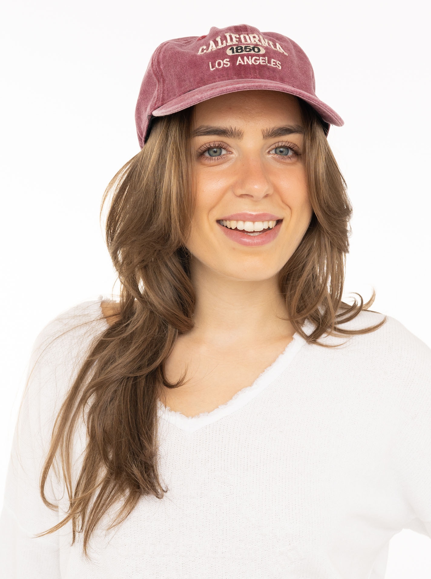 Zwillingsherz Baseball Cap »"California"« Vintage Look, Statement Stickerei