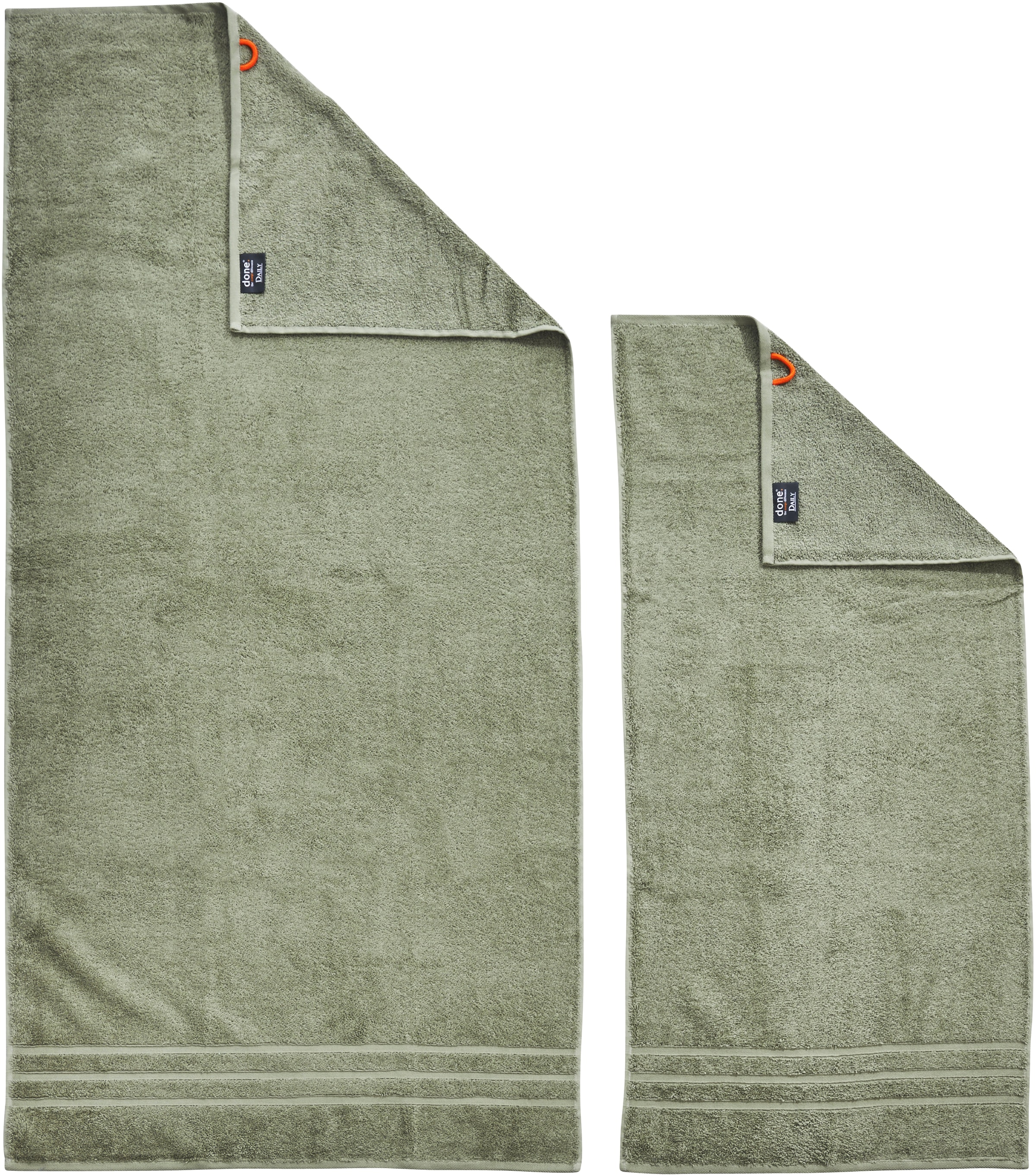 done.® Handtuch Set »Daily Uni«, (Set, 4 St., 2 Handtücher (50x100 cm)-2 Duschtücher (70x140 cm), 2x Handtücher (50x100 cm) & 2 Duschtücher(70x140 cm)