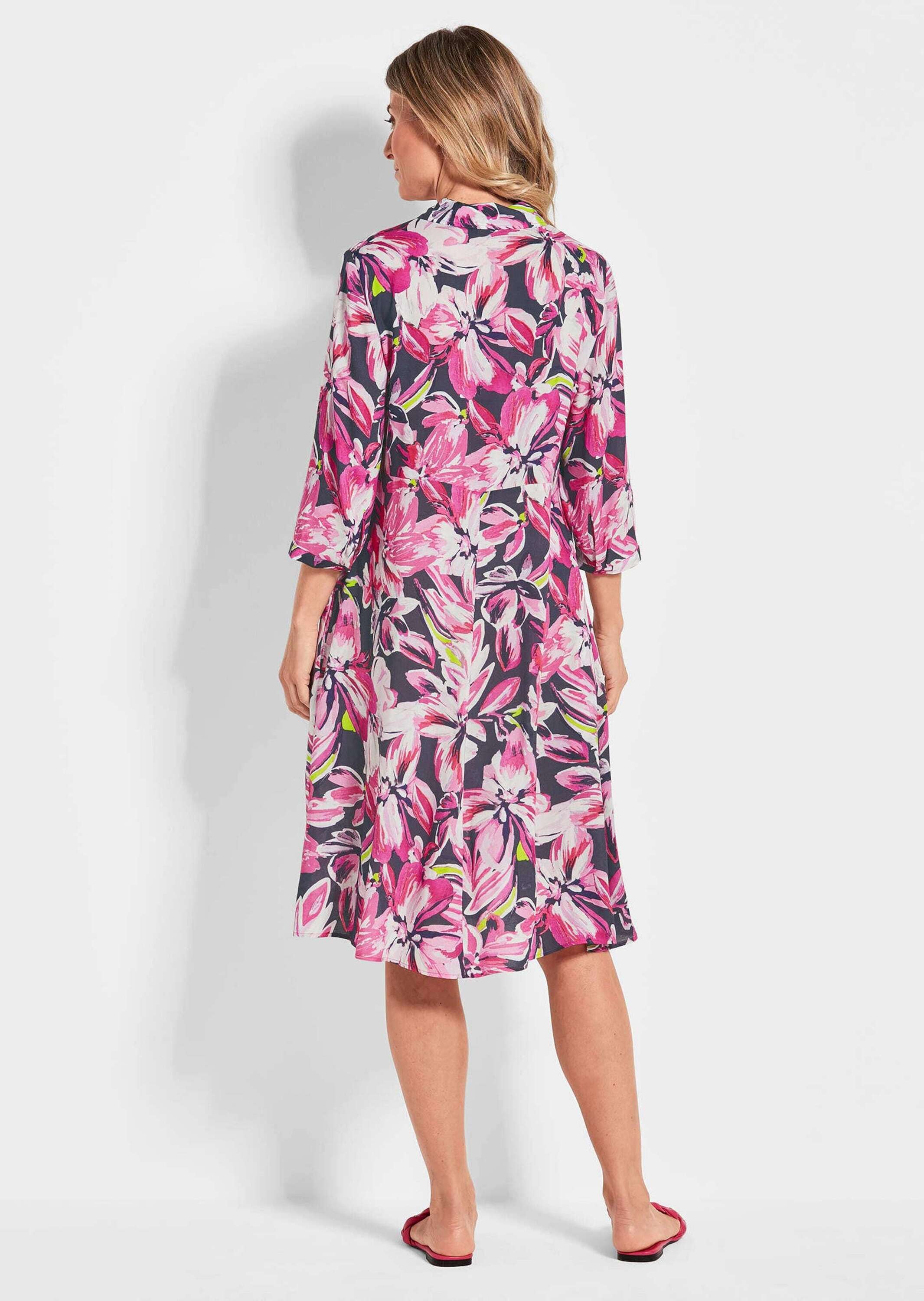 GOLDNER Blusenkleid »Kurzgröße Hemdblusenkleid mit Allover-Print«