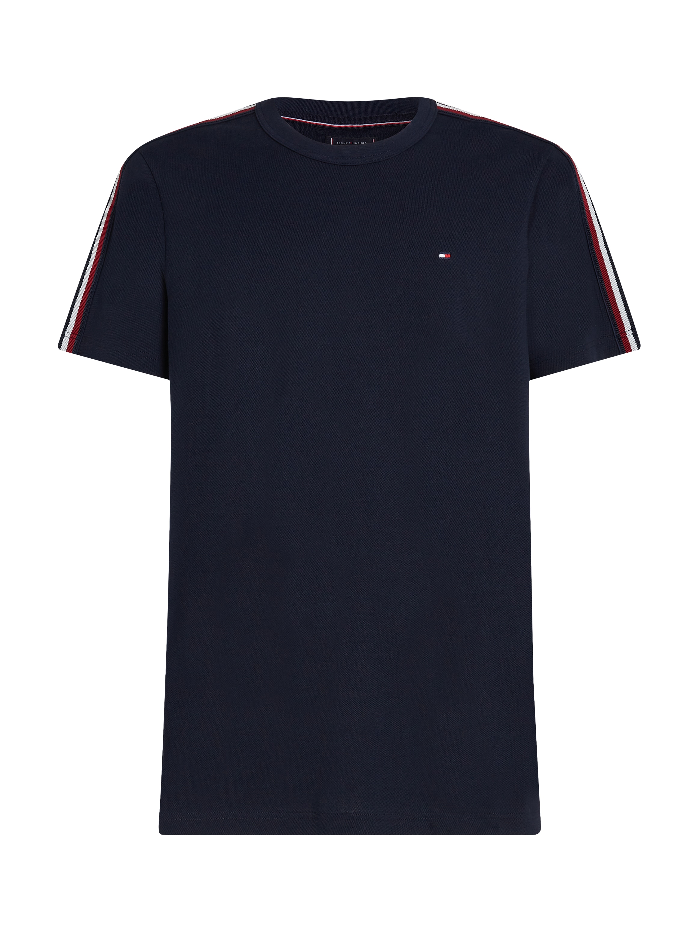 Tommy Hilfiger Kurzarmshirt »GLOBAL STRIPE TAPE TEE«, Mit Rundhalsausschnitt