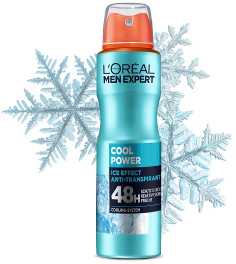 L'ORÉAL PARIS MEN EXPERT Deo-Spray »Deo Spray Cool Power 48h«, (Packung, 6 tlg.), mit hoher Zuverlässigkeit