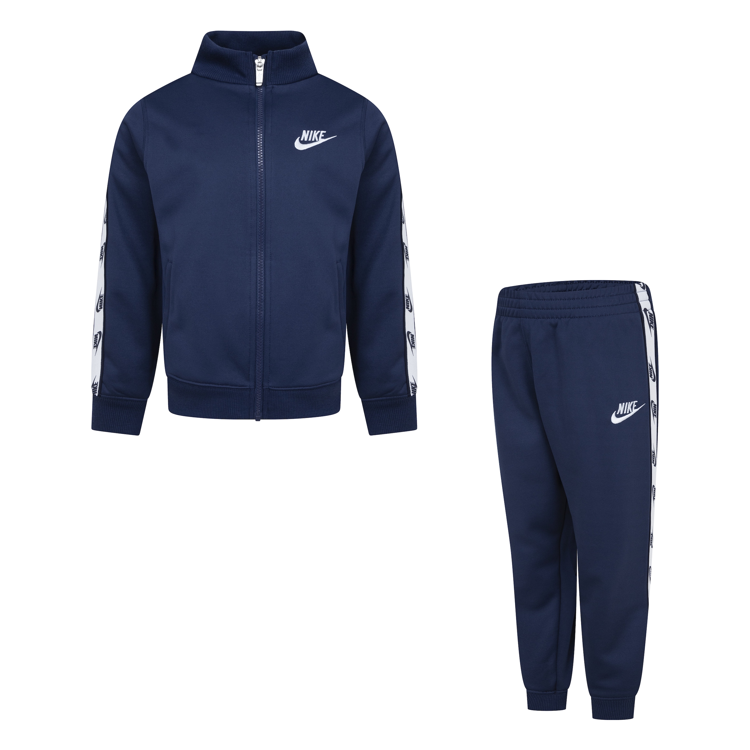 Nike Sportswear Trainingsanzug »NKN FULL ZIP SET WITH LOGO TAP« 2 tlg. zweiteiliges Set, für Kinder, aus Polyester
