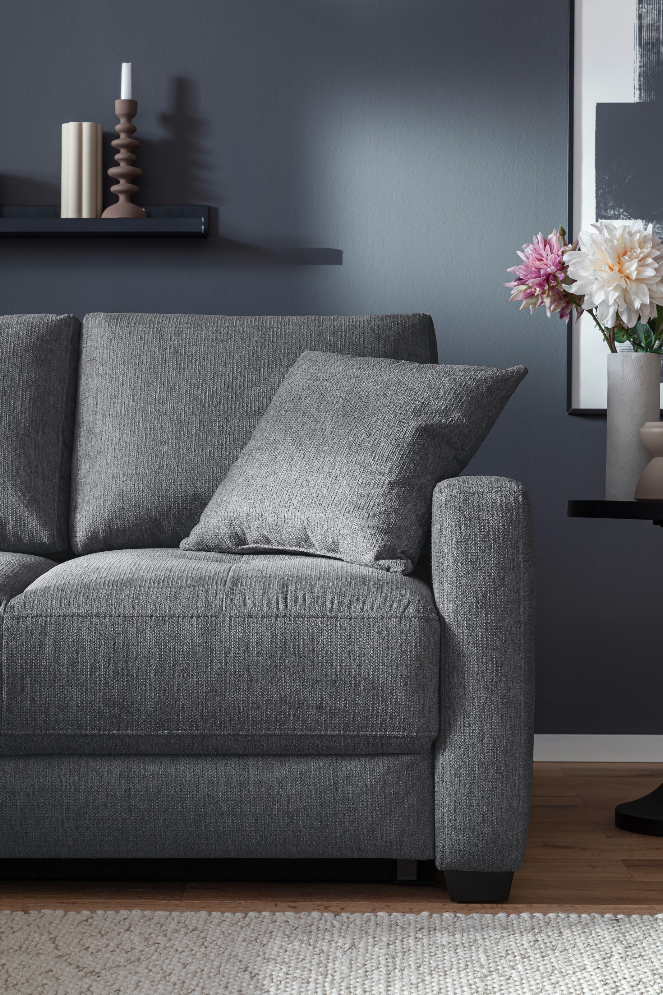 Mr. Couch Ecksofa »Pierre, L-Form mit BoxSpring« Mit Boxpring-Taschenfederkern