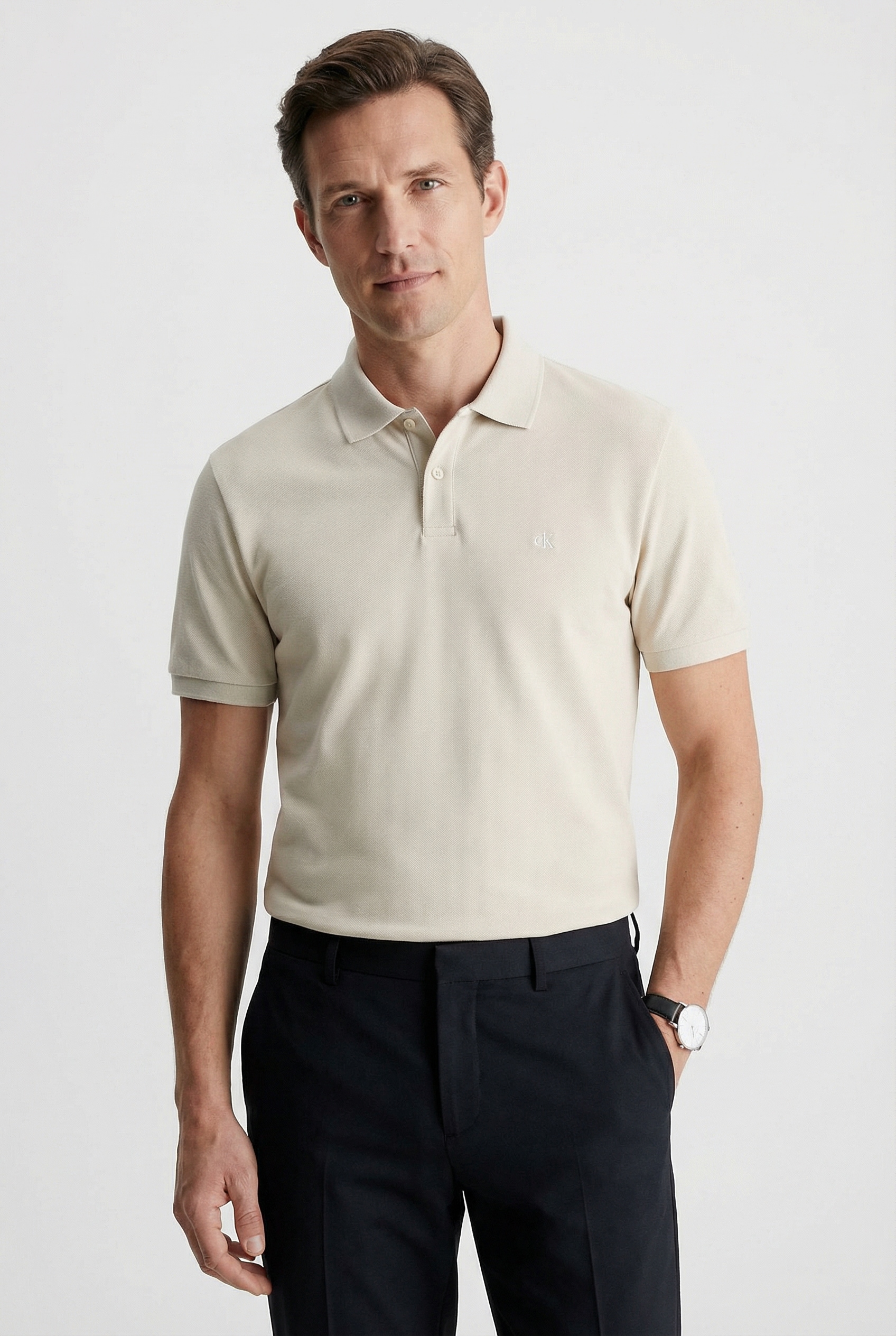 Calvin Klein Jeans Poloshirt »SS CASUAL PIQUE CLASSIC POLO« Mit Rundhalsausschnitt